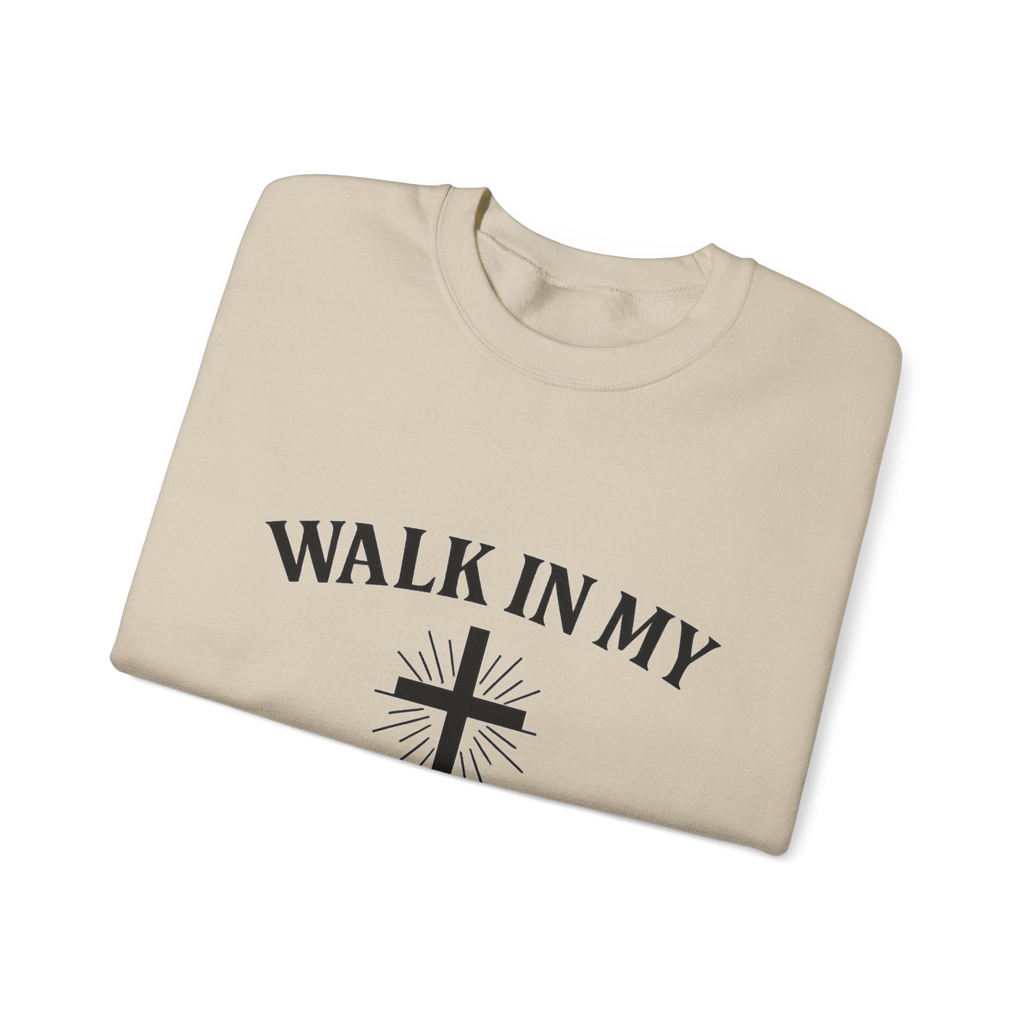 Christian Crewneck Sweatshirt — "Walk In My God-Given Season" Inspirational Pullover