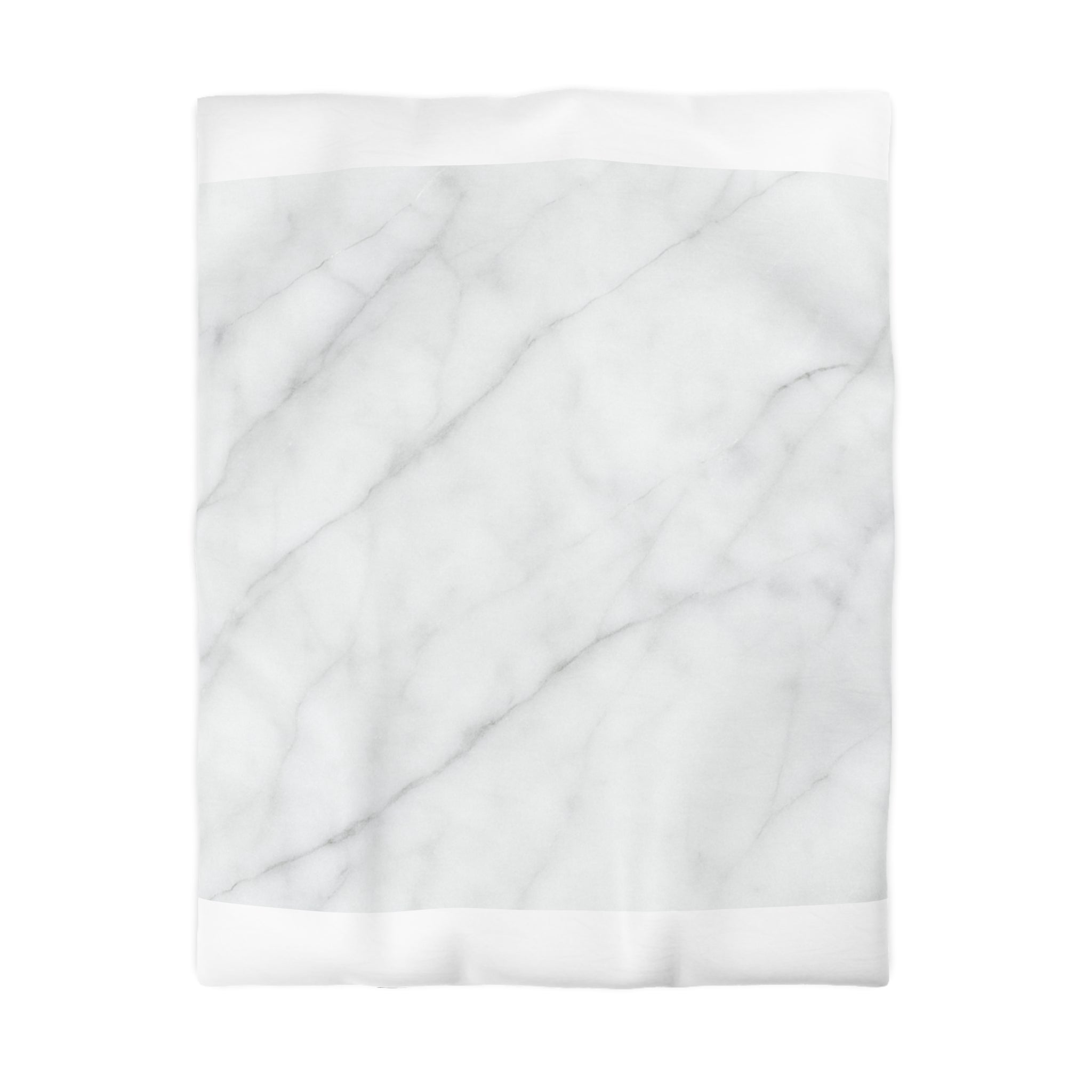 Marble Microfiber Duvet Cover – White Gray Marble Bedding