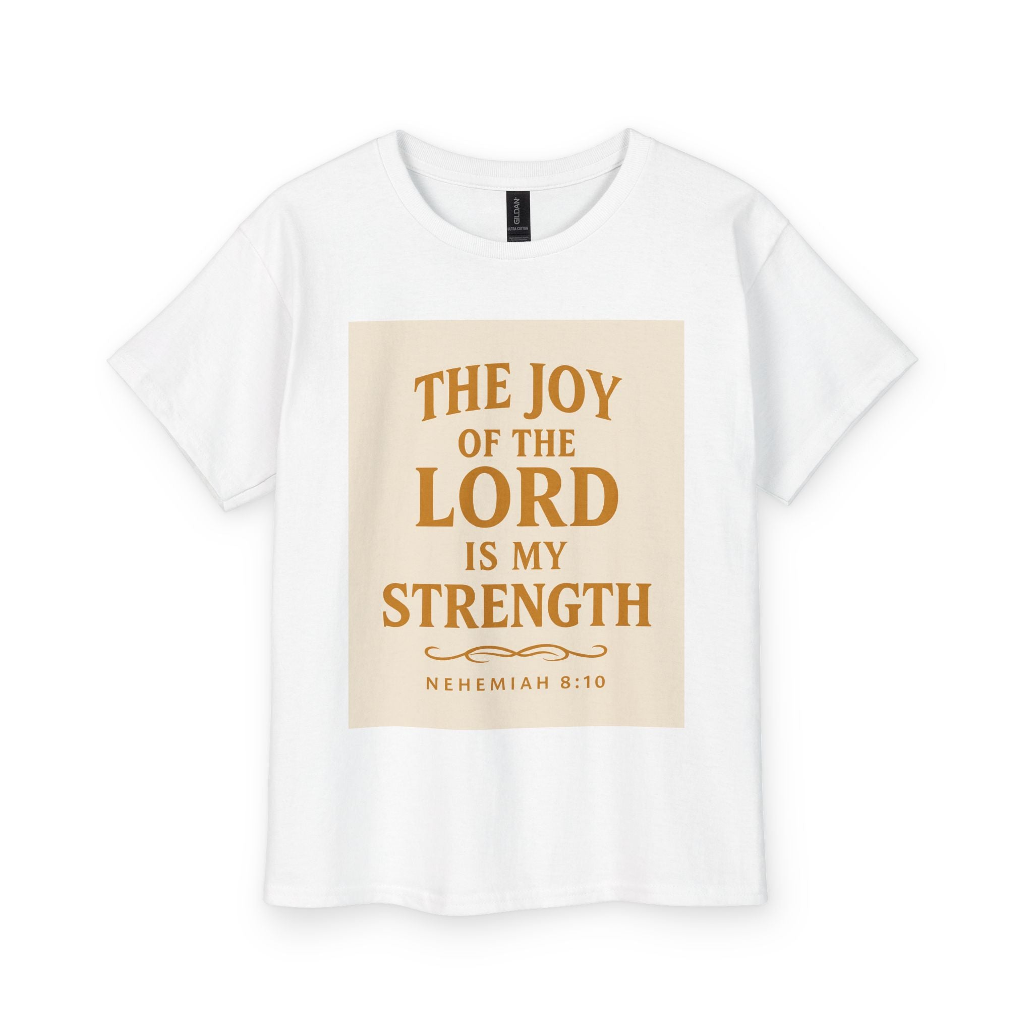 Youth Tee — "The Joy of the Lord Is My Strength" Inspirational Bible Verse Shirt