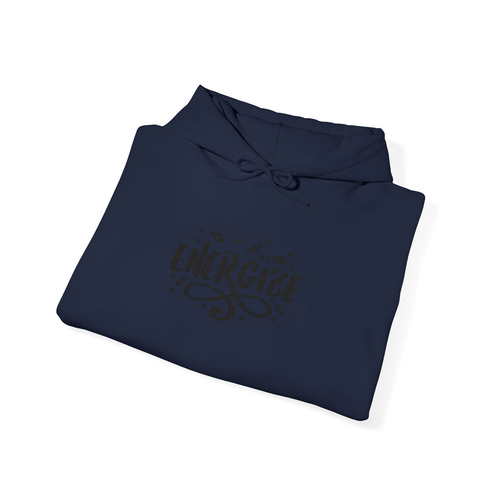 Energize Script Hoodie – Motivational White Pullover