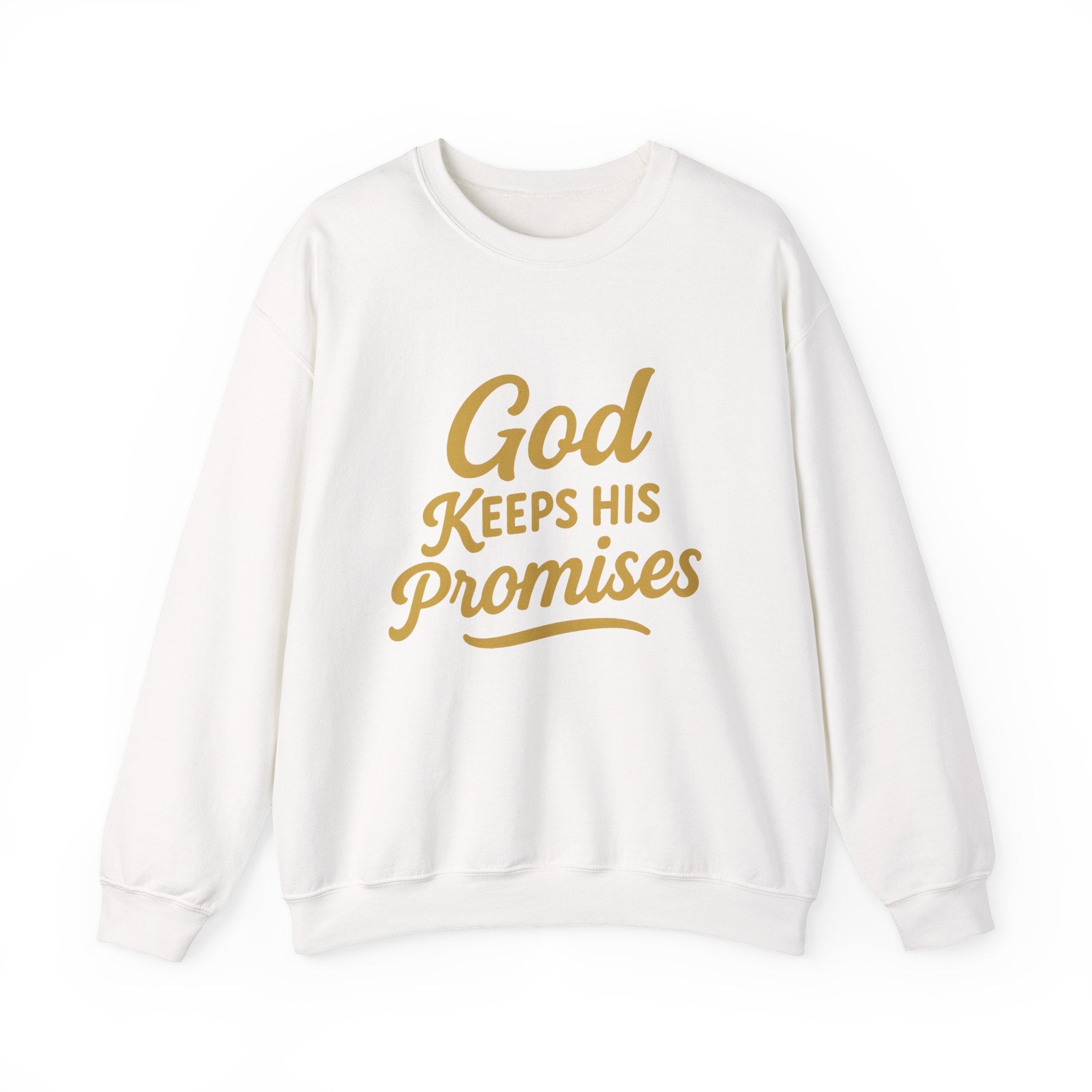Religious Sweatshirt — "God Keeps His Promises" Crewneck Christian Pullover