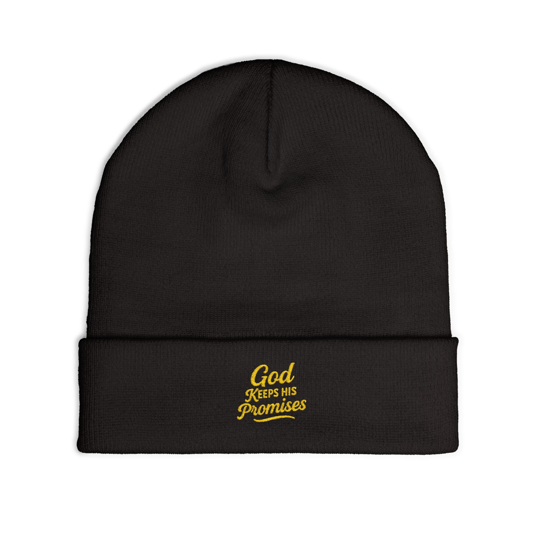 Embroidered Knit Beanie — 'God Gives Me Grace' Cozy Spiritual Winter Hat
