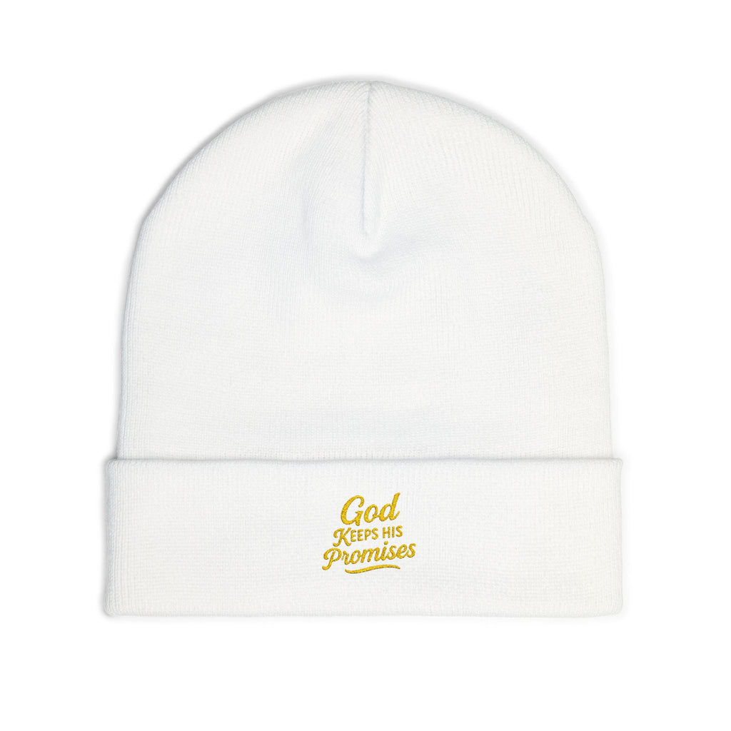 Embroidered Knit Beanie — 'God Gives Me Grace' Cozy Spiritual Winter Hat