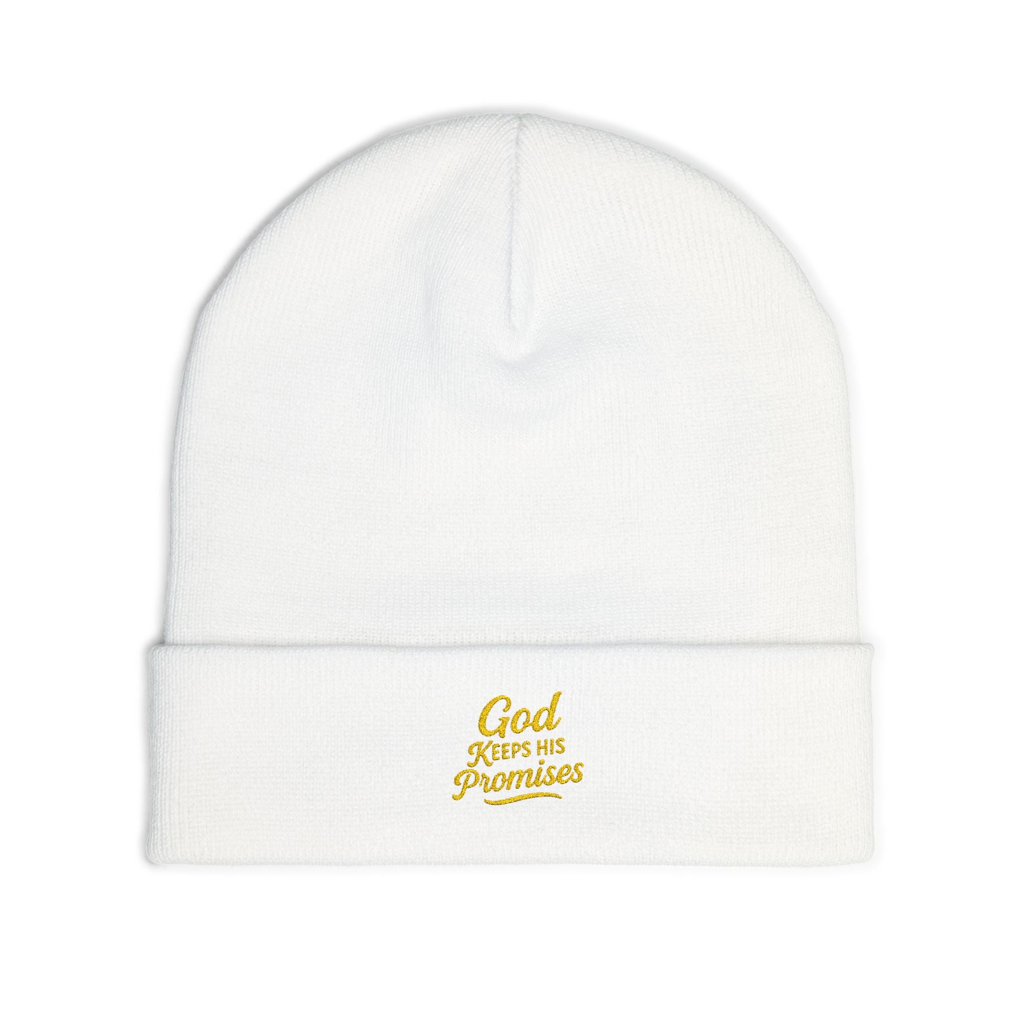 Embroidered Knit Beanie — 'God Gives Me Grace' Cozy Spiritual Winter Hat