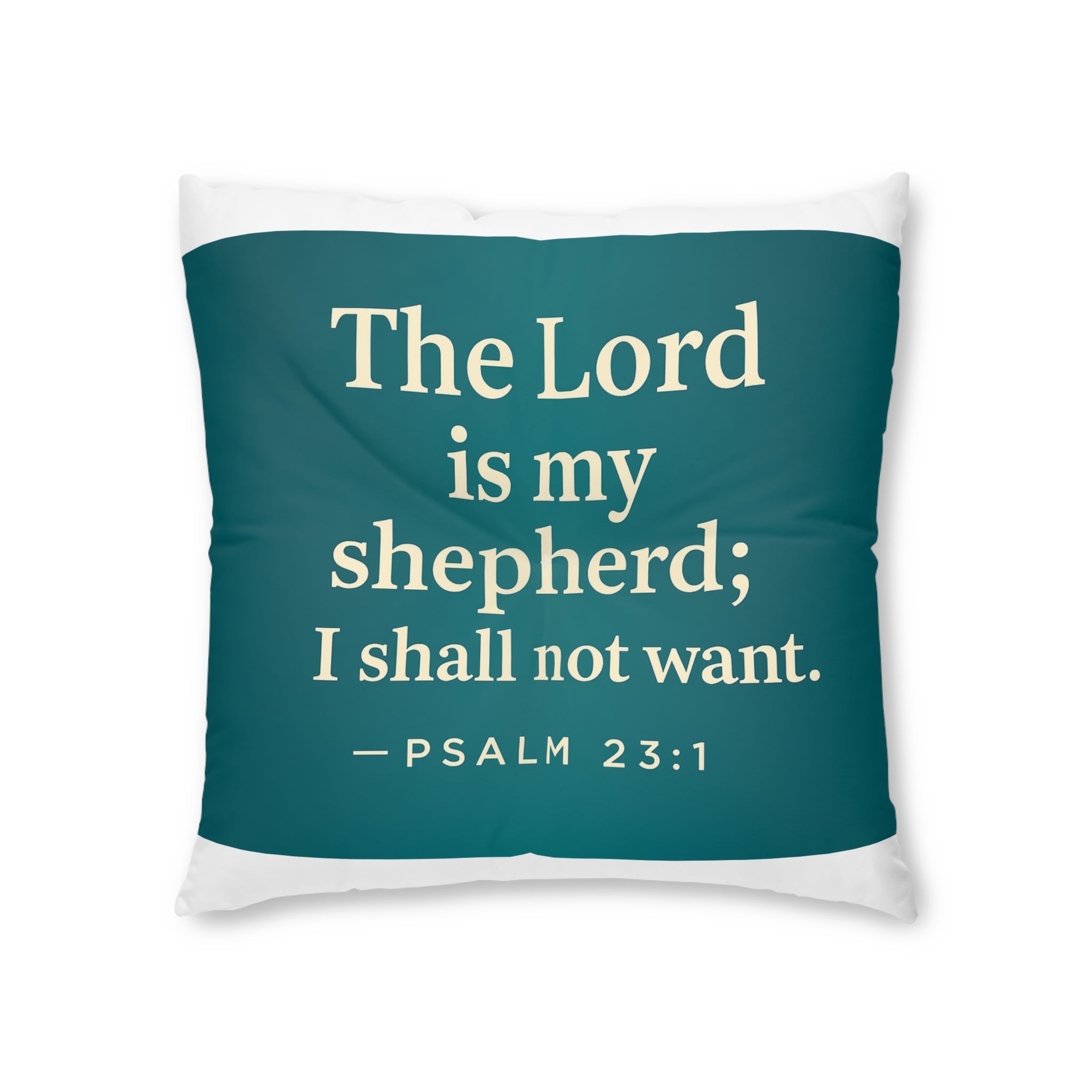 Inspirational Christian Floor Pillow — "I am becoming who God called me to be"