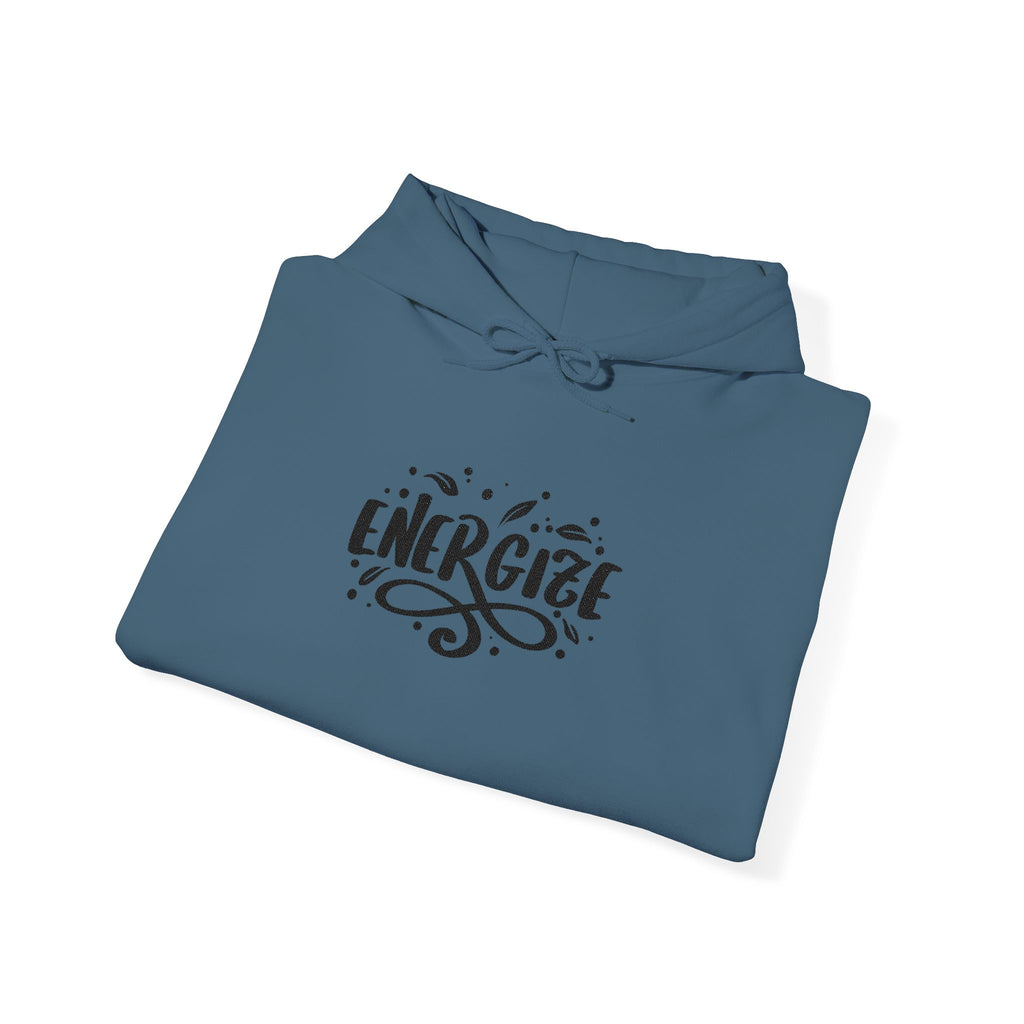 Energize Script Hoodie – Motivational White Pullover
