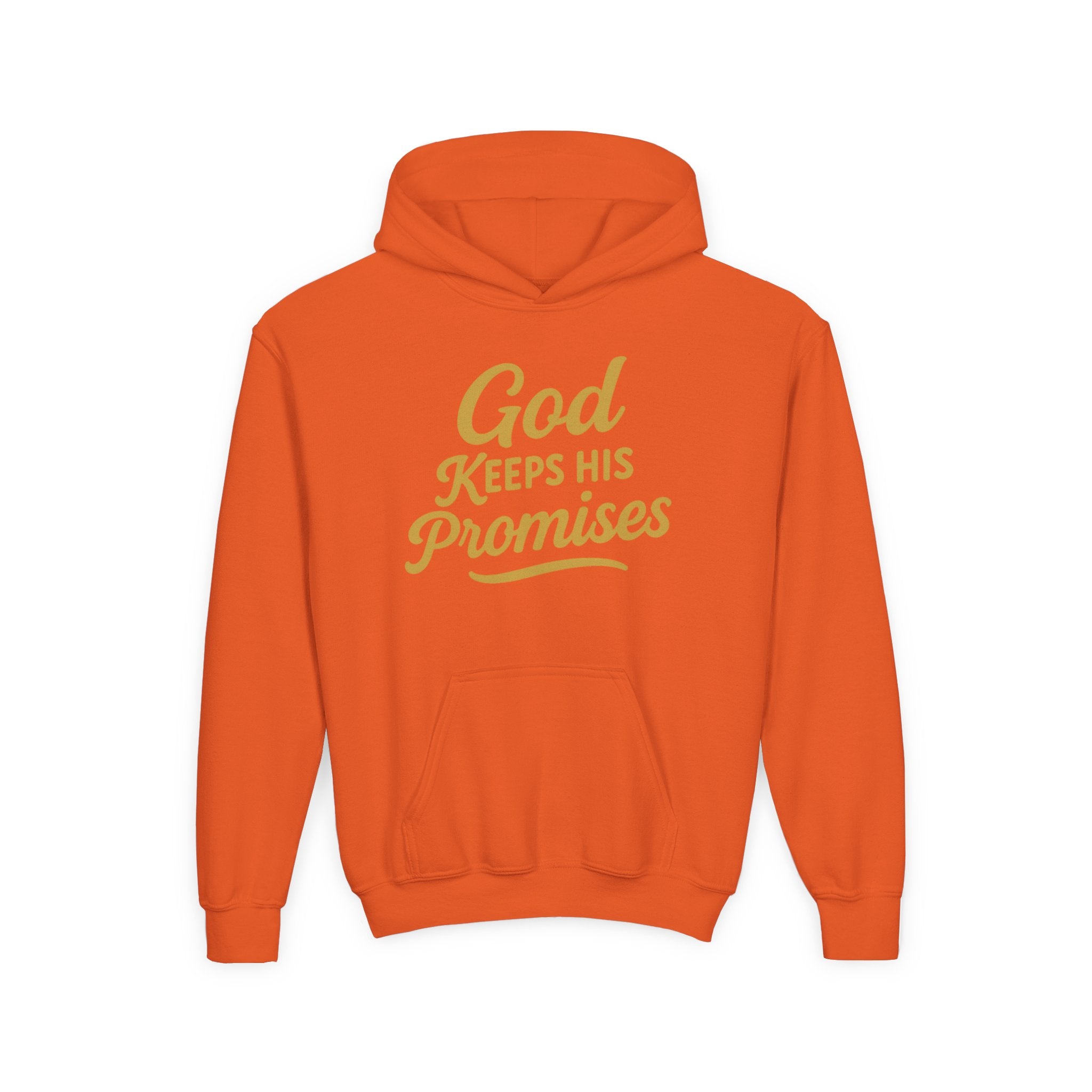 Youth Hoodie — "God Keeps His Promises" Inspirational Faith Sweatshirt