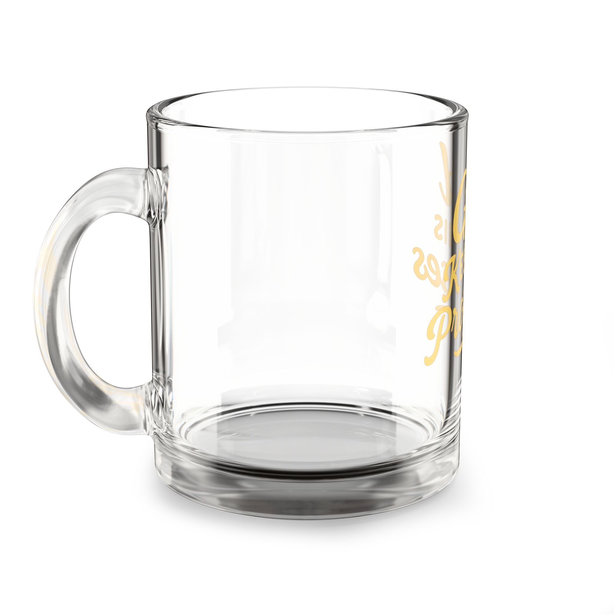 Glass Mug — "God Keeps His Promises" Inspirational Coffee Cup (10 oz)