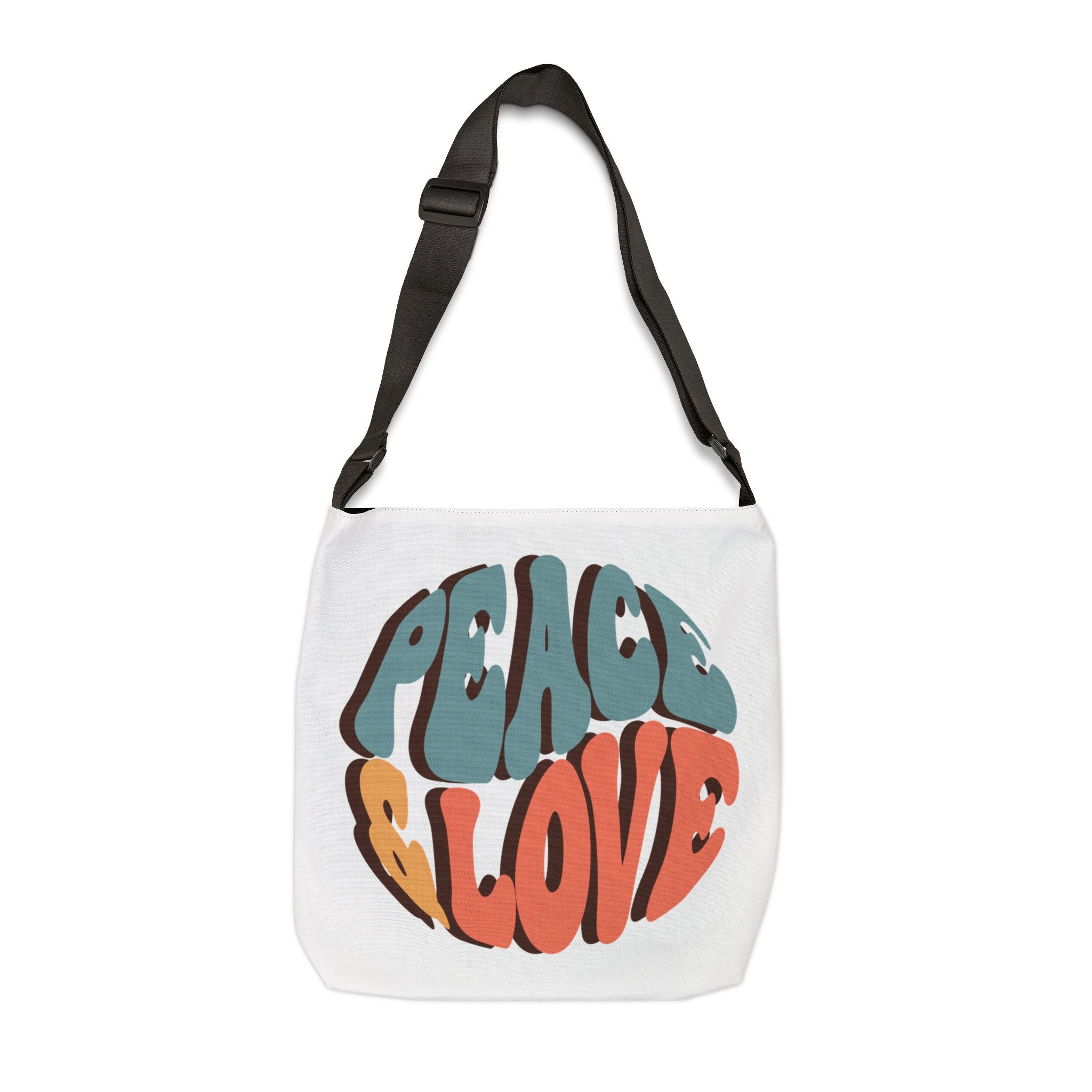 Friends Forever Adjustable Tote Bag — Colorful Script Friendship Shoulder Bag