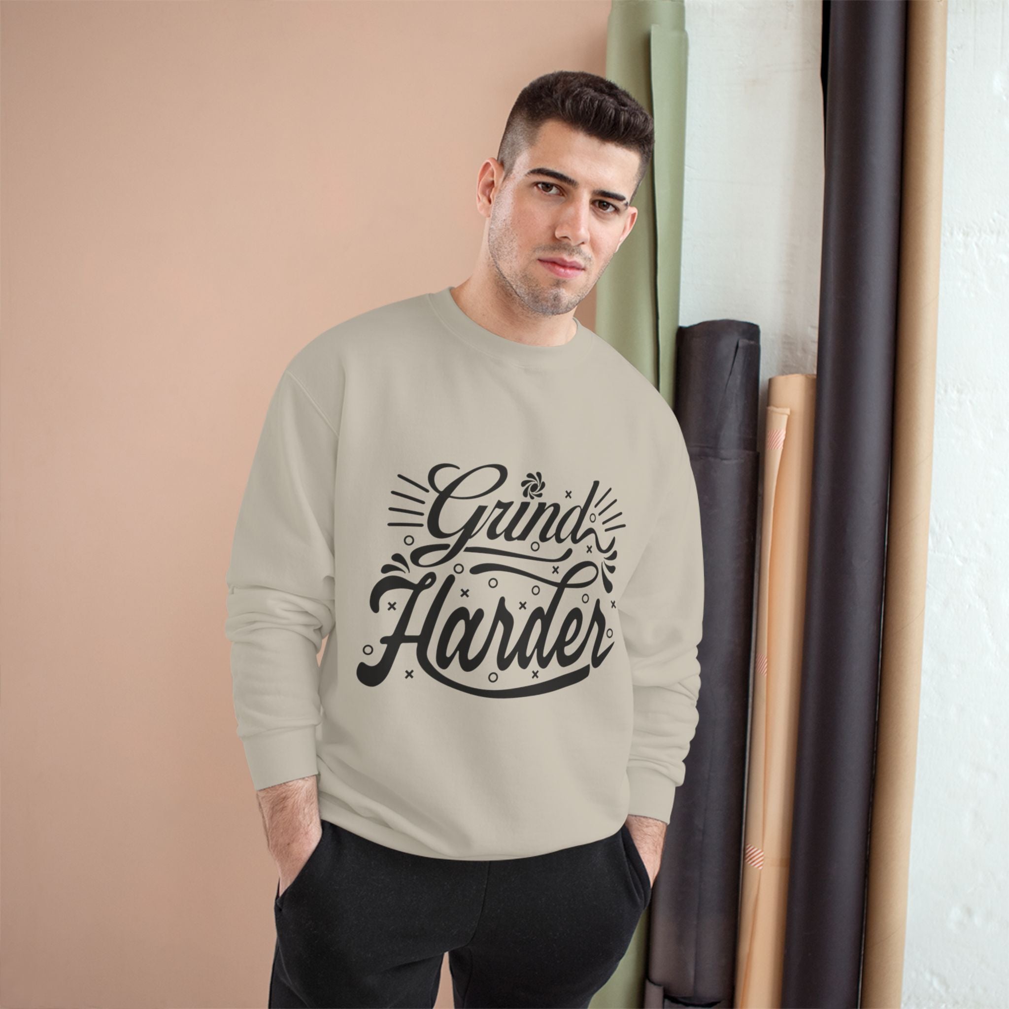 Grind Harder Sweatshirt – Motivational Champion Crewneck
