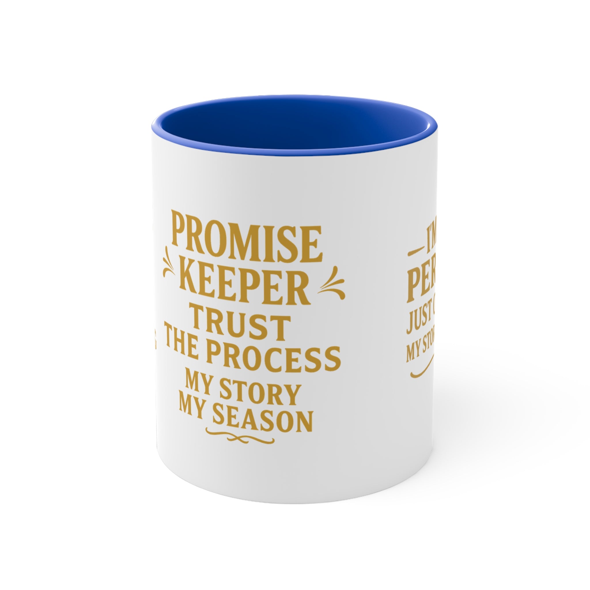 Inspirational Faith Mug — "Promise Keeper, Trust the Process" Accent Coffee Cup