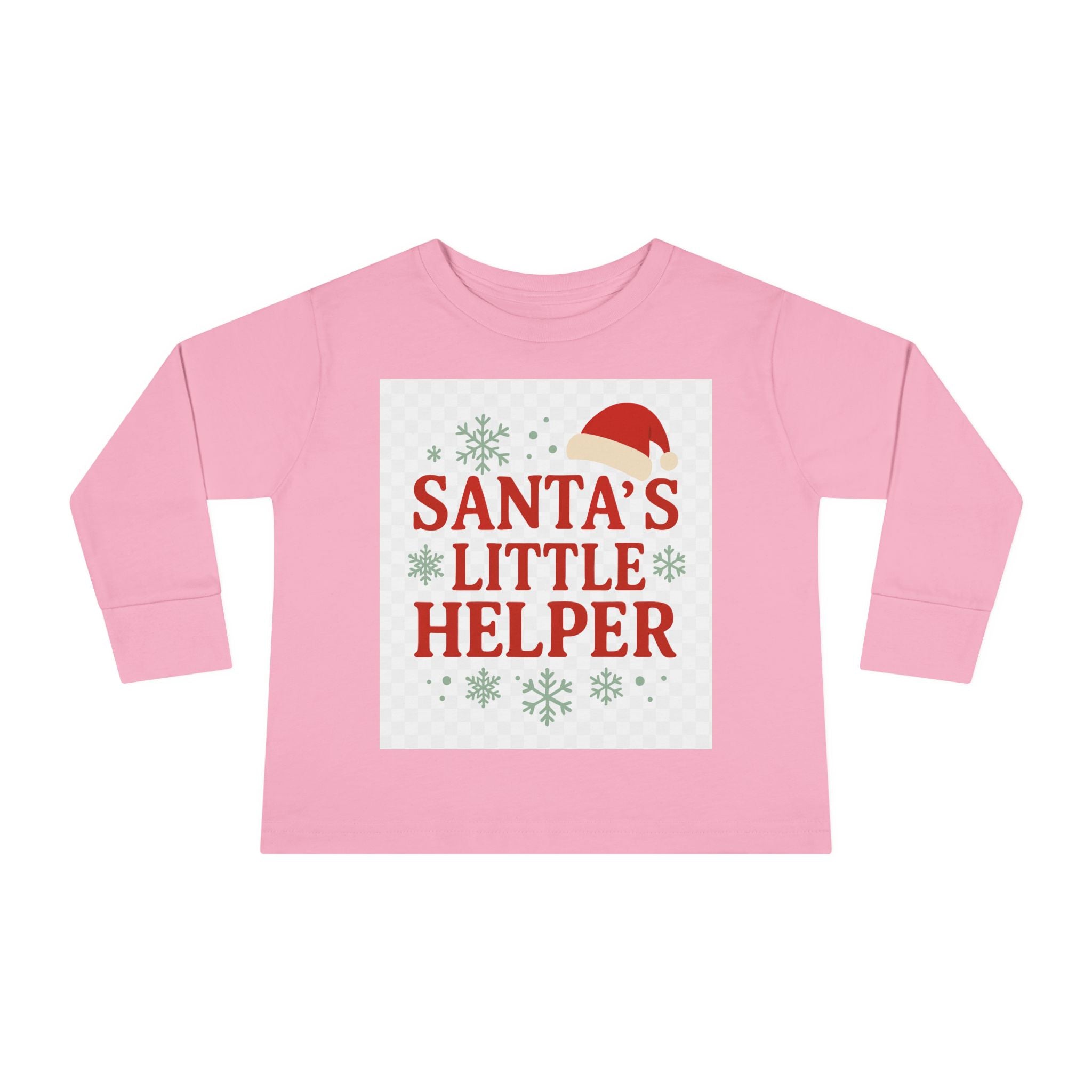 Santa's Little Helper Toddler Long Sleeve Tee