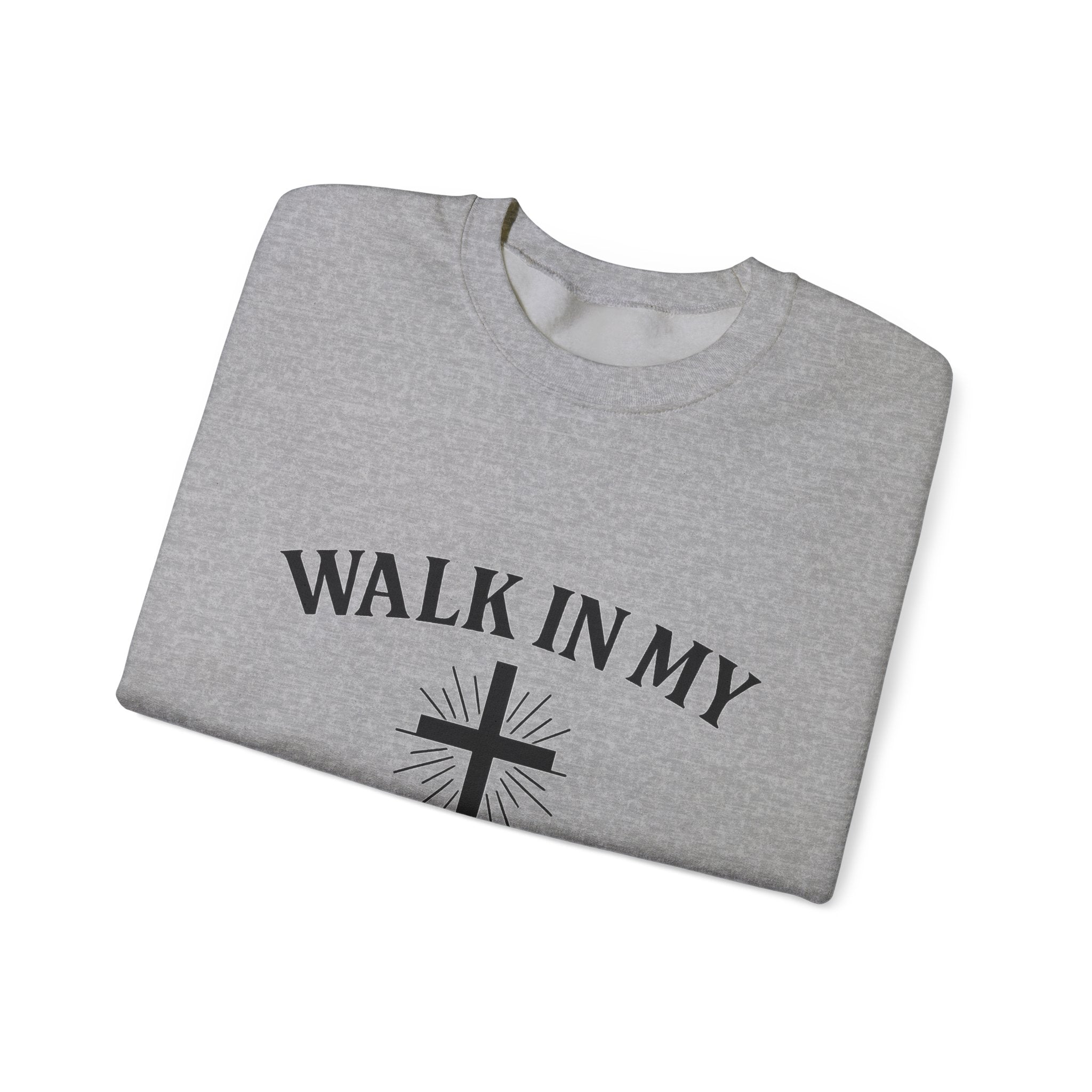 Christian Crewneck Sweatshirt — "Walk In My God-Given Season" Inspirational Pullover