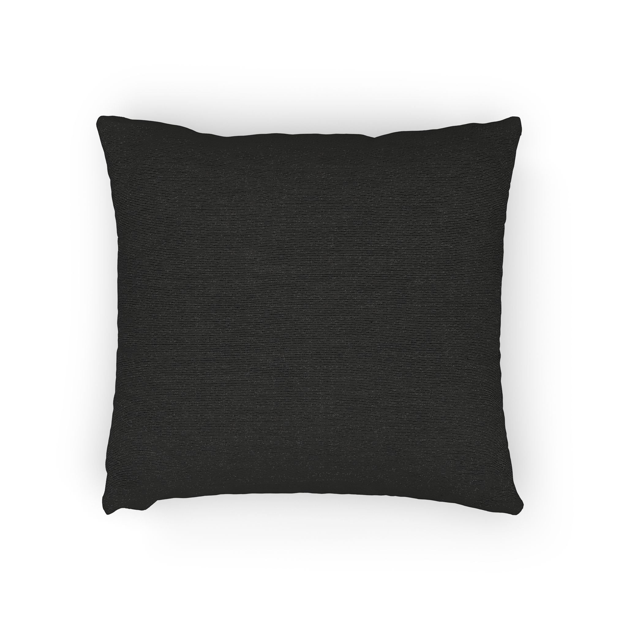 Woven Throw Pillow — Charcoal Textured Decorative Cushion