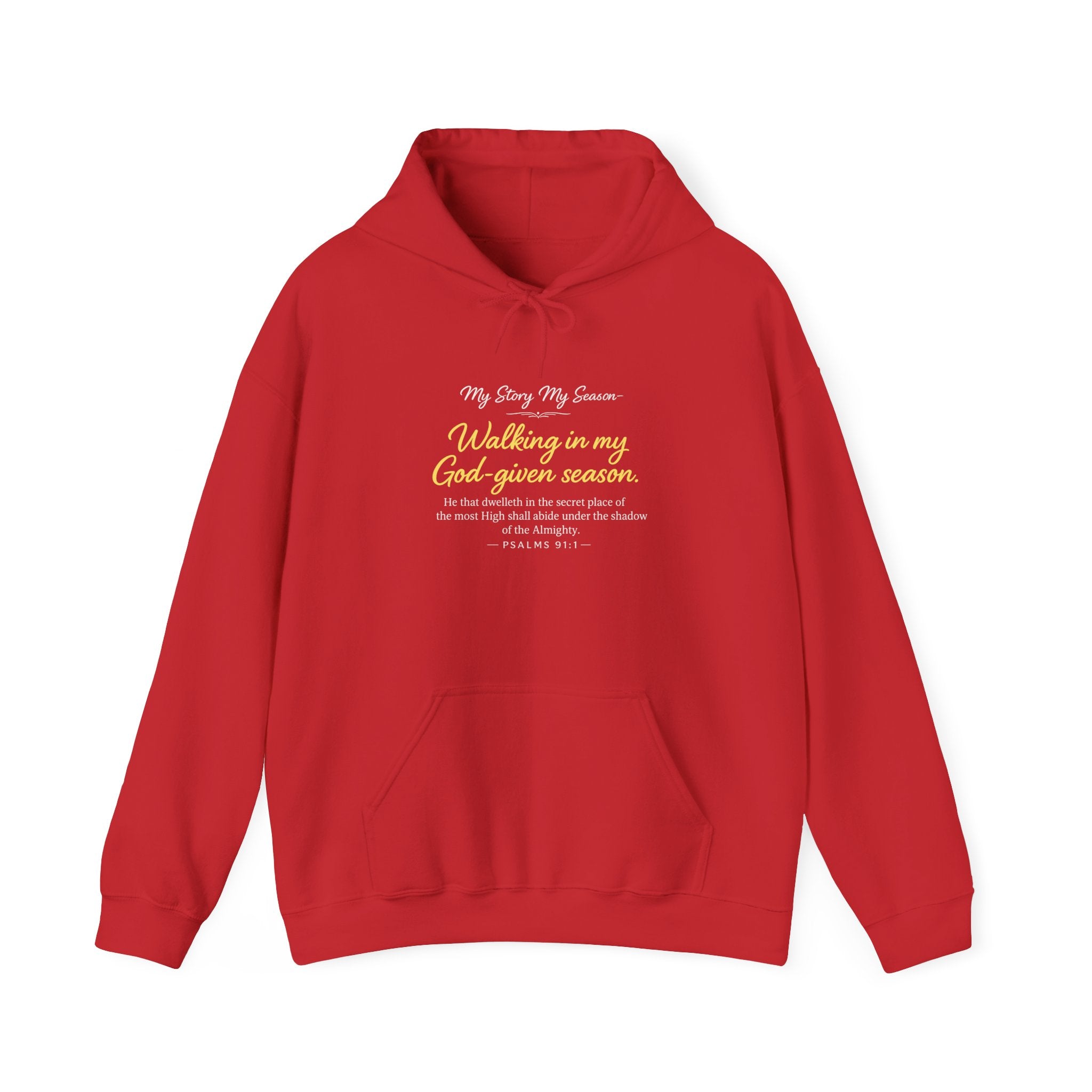 Walking in My God-Given Season Hoodie — Inspirational Christian Faith Sweatshirt (Psalm 23:4)