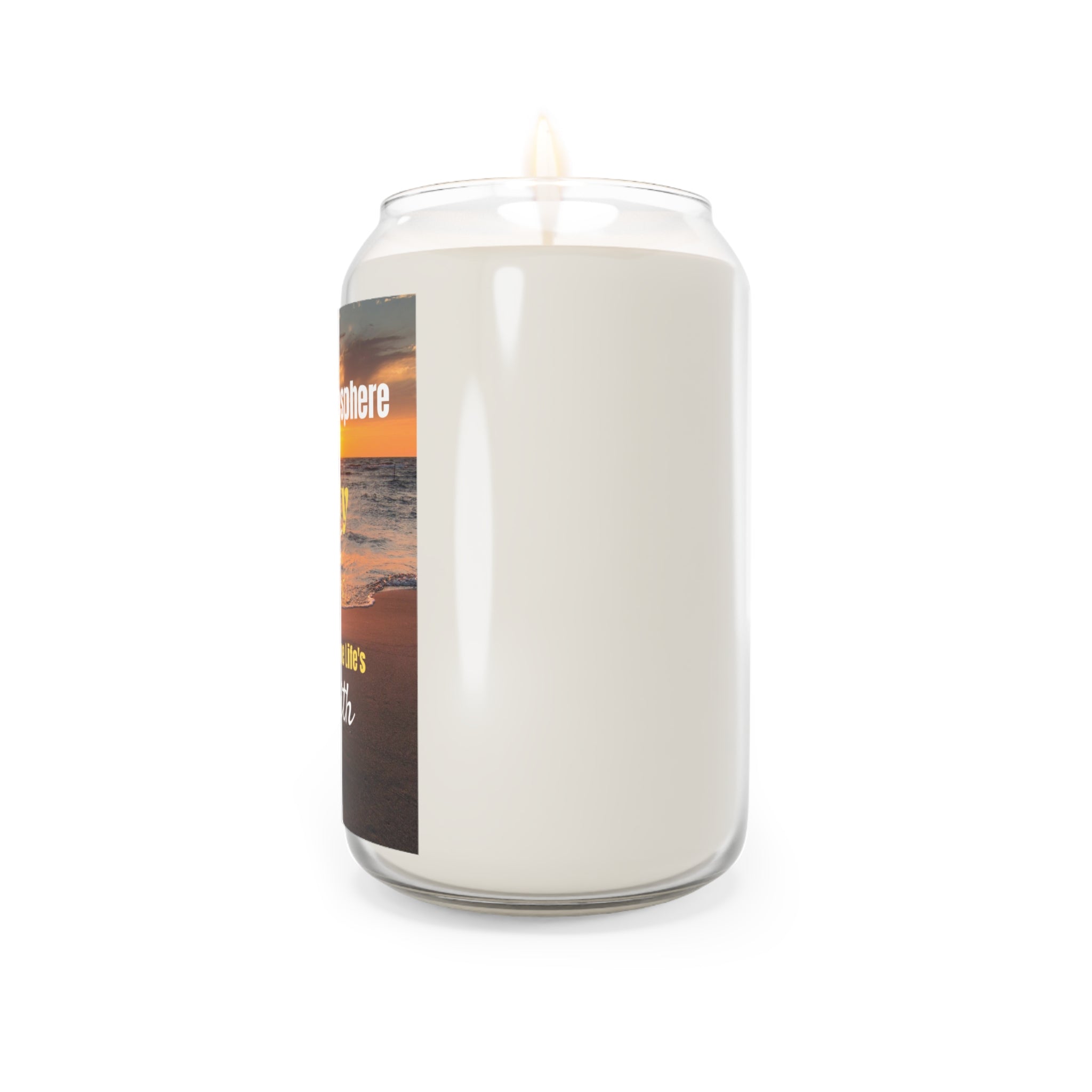 Serenity Soy Candle — "Positive Atmosphere" Scented Jar (13.75 oz)