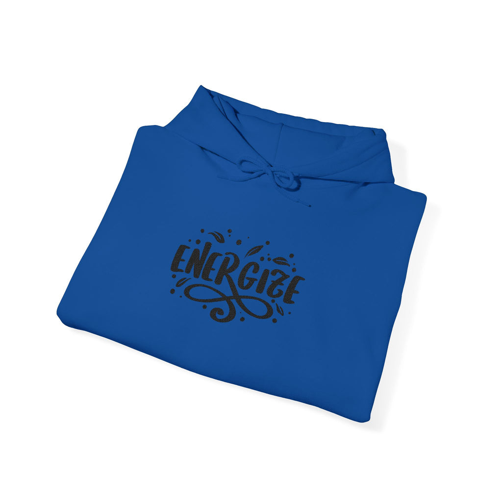 Energize Script Hoodie – Motivational White Pullover