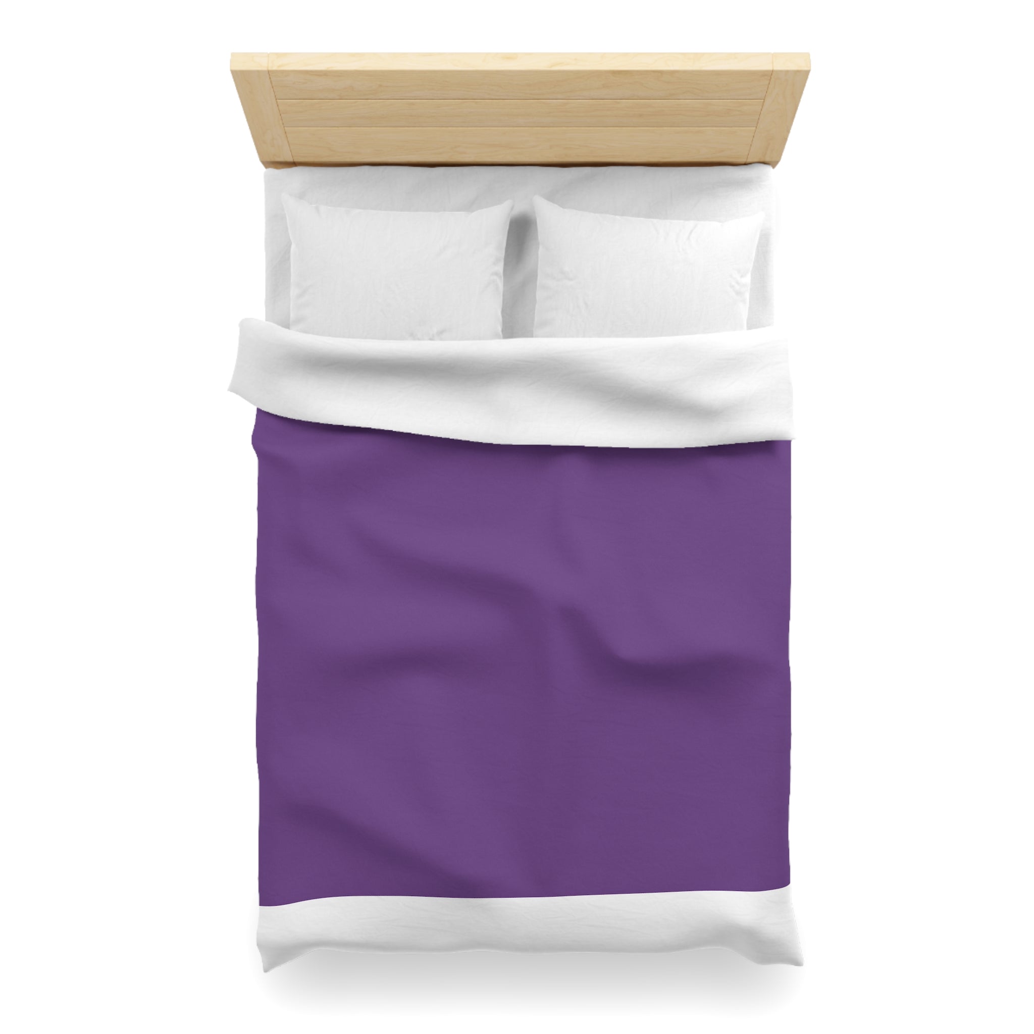 Purple Minimalist Microfiber Duvet Cover — Solid Violet Bedroom Bedding