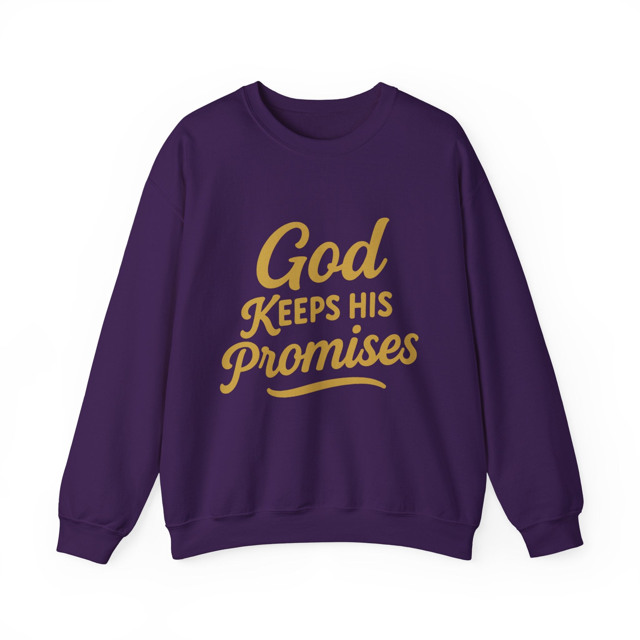 Christian Crewneck Sweatshirt — "God Keeps His Promises" Inspirational Pullover