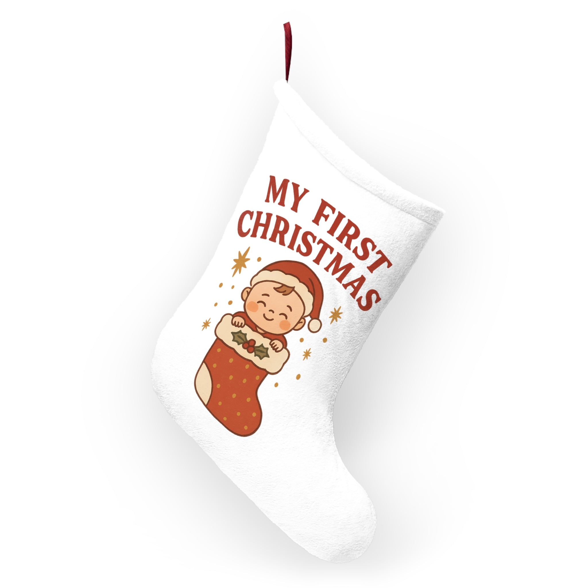 My First Christmas Baby Stocking — Personalized Infant Holiday Stocking
