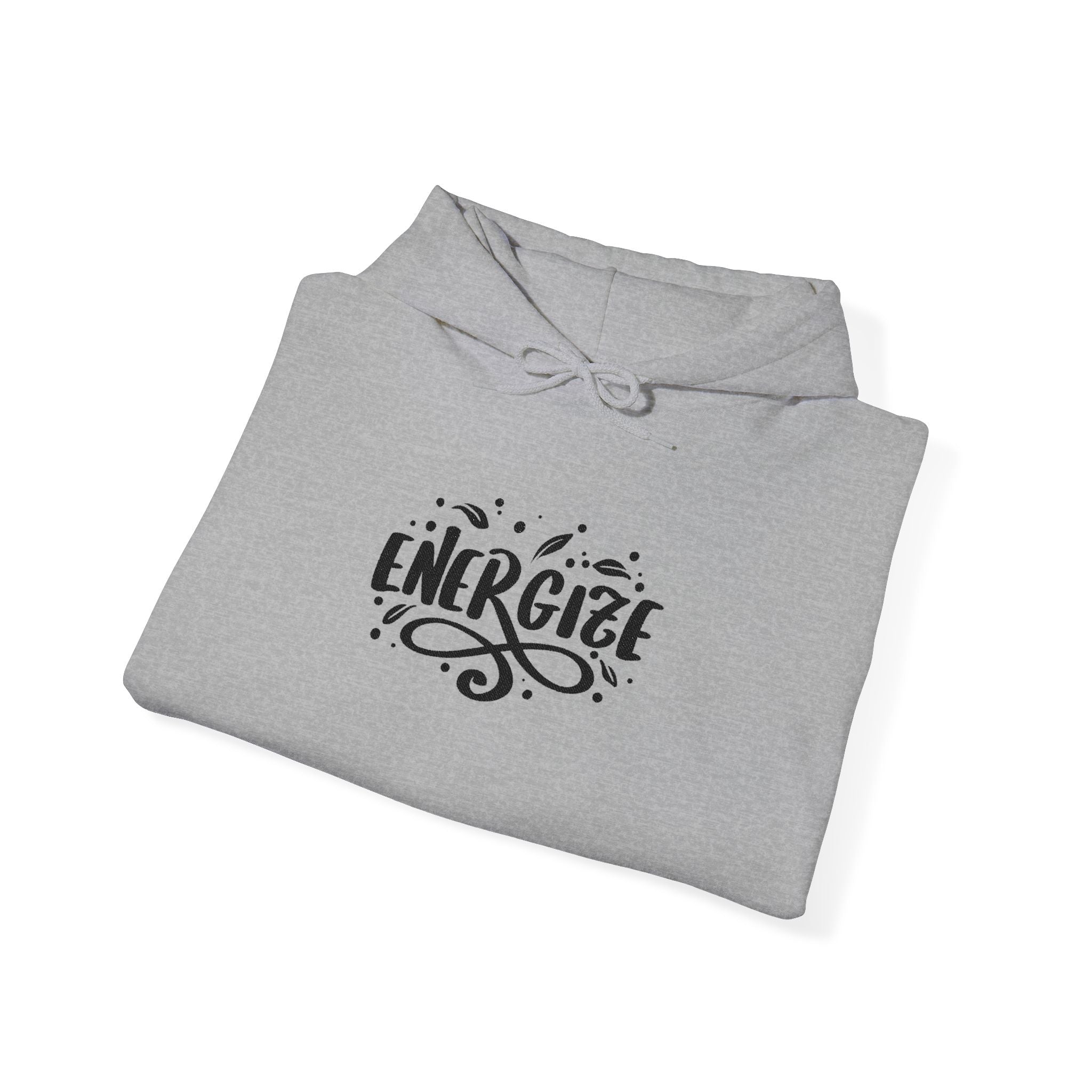 Energize Script Hoodie – Motivational White Pullover