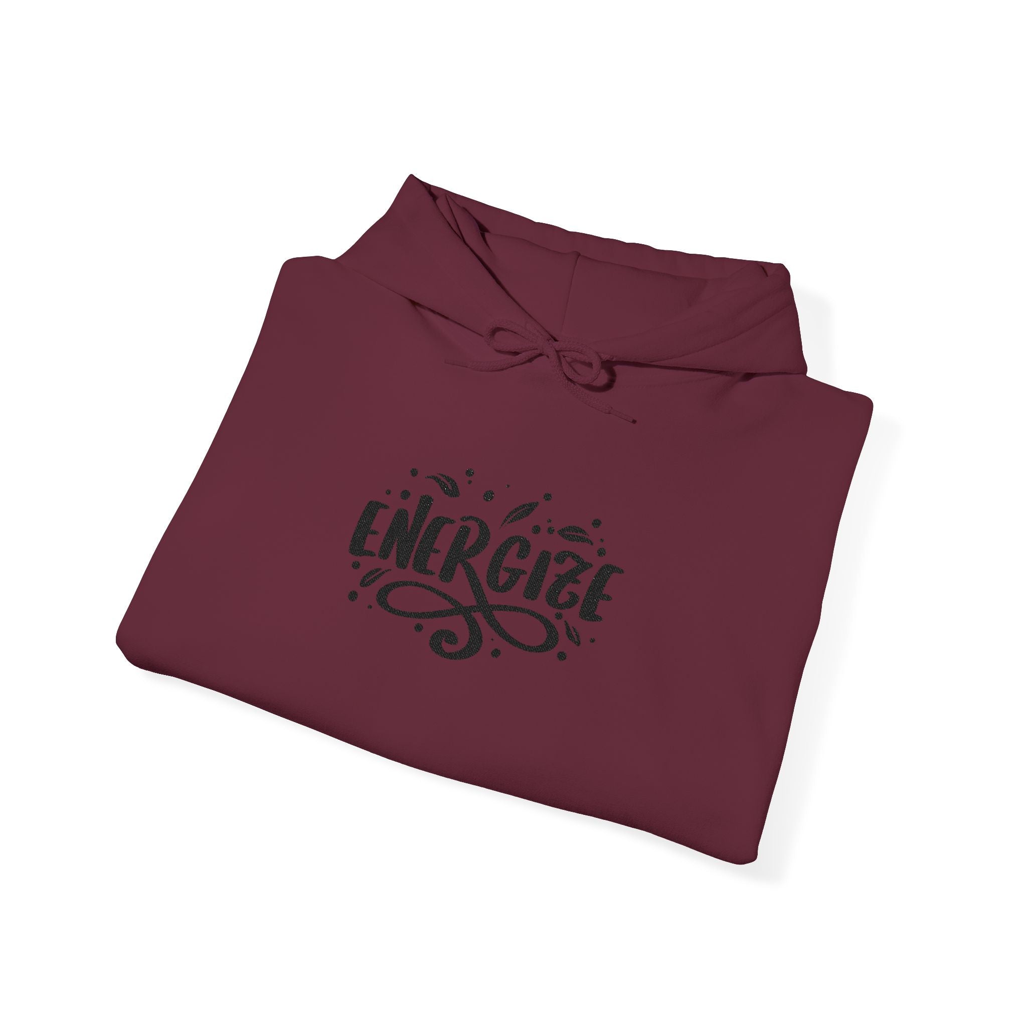 Energize Script Hoodie – Motivational White Pullover