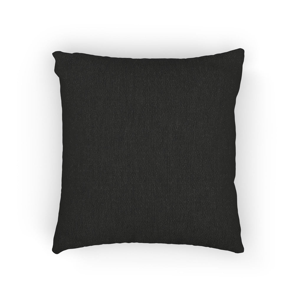 Woven Throw Pillow — Charcoal Textured Decorative Cushion