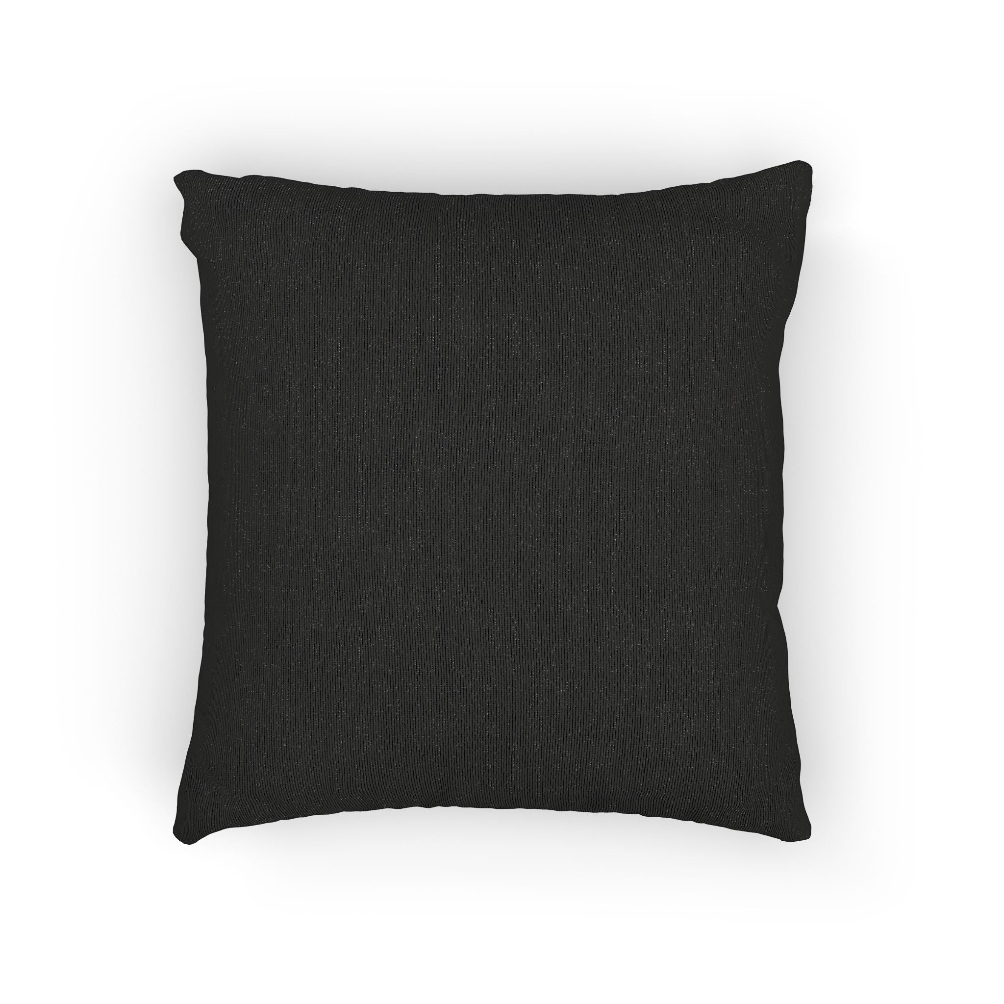 Woven Throw Pillow — Charcoal Textured Decorative Cushion