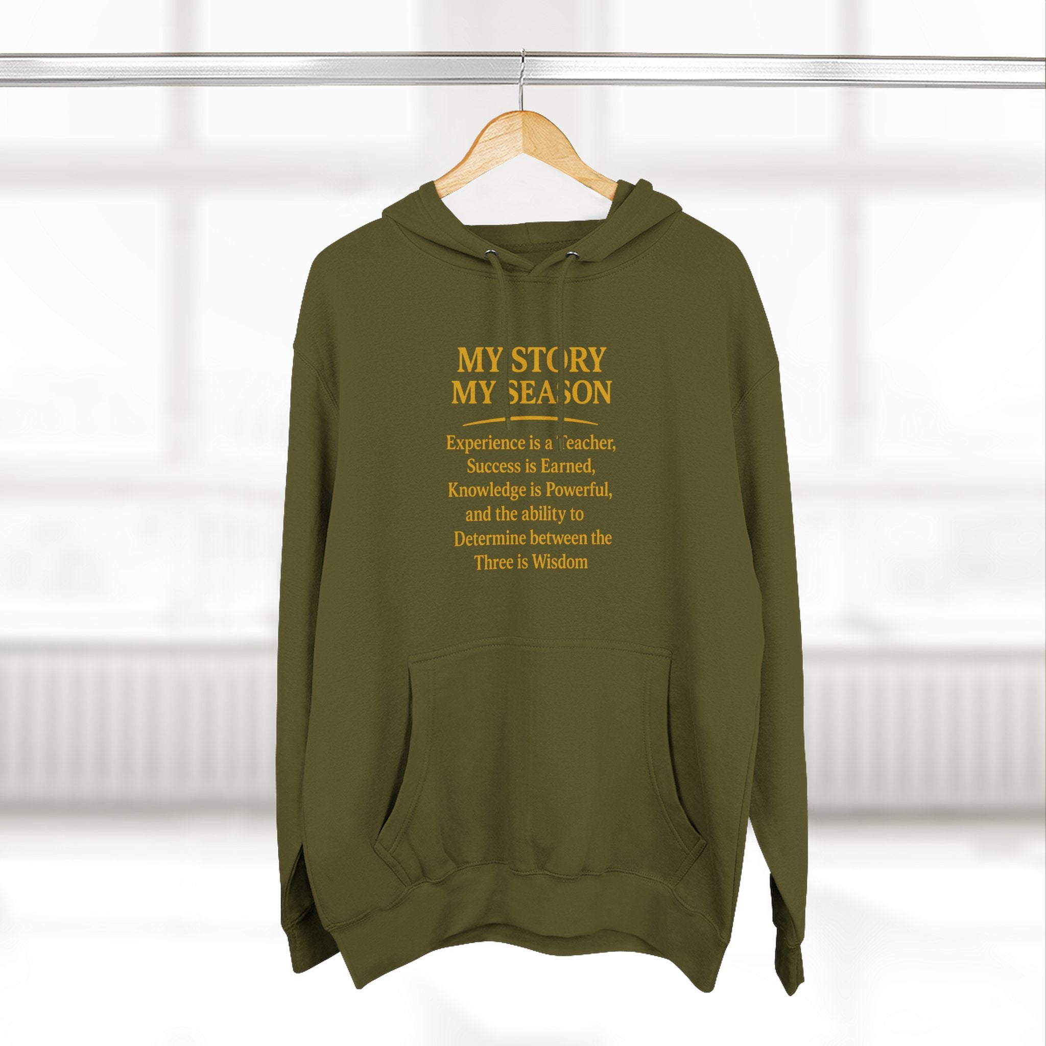 My Story My Season Fleece Hoodie - Inspirational Quote Pullover for Teachers & Creatives