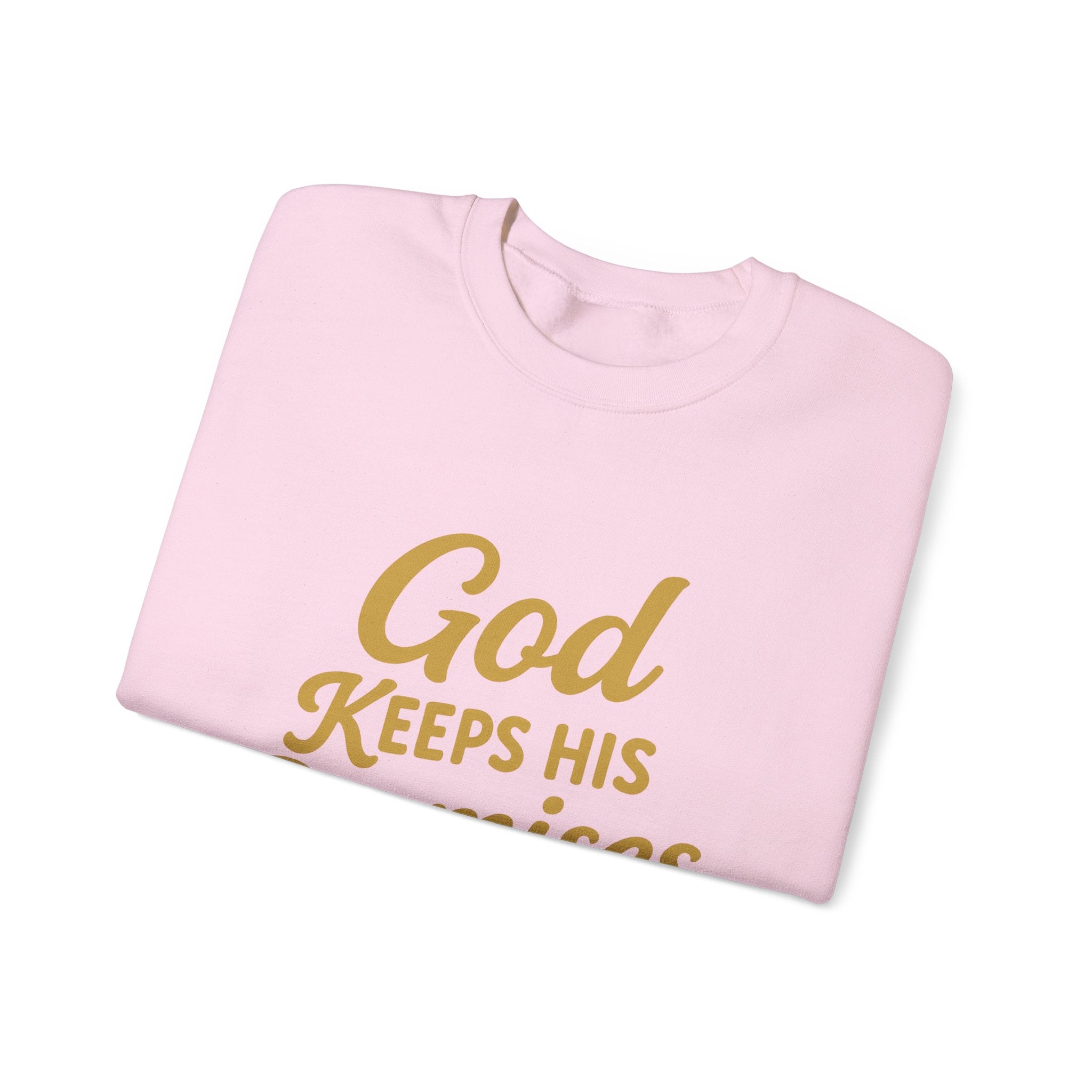 Religious Sweatshirt — "God Keeps His Promises" Crewneck Christian Pullover
