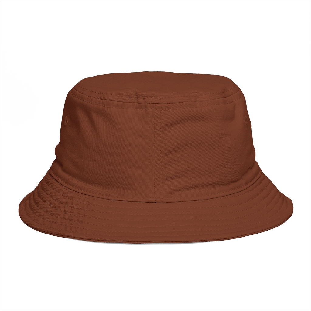 LOVE Daisy Bucket Hat — Floral Embroidered Brown Sun Hat