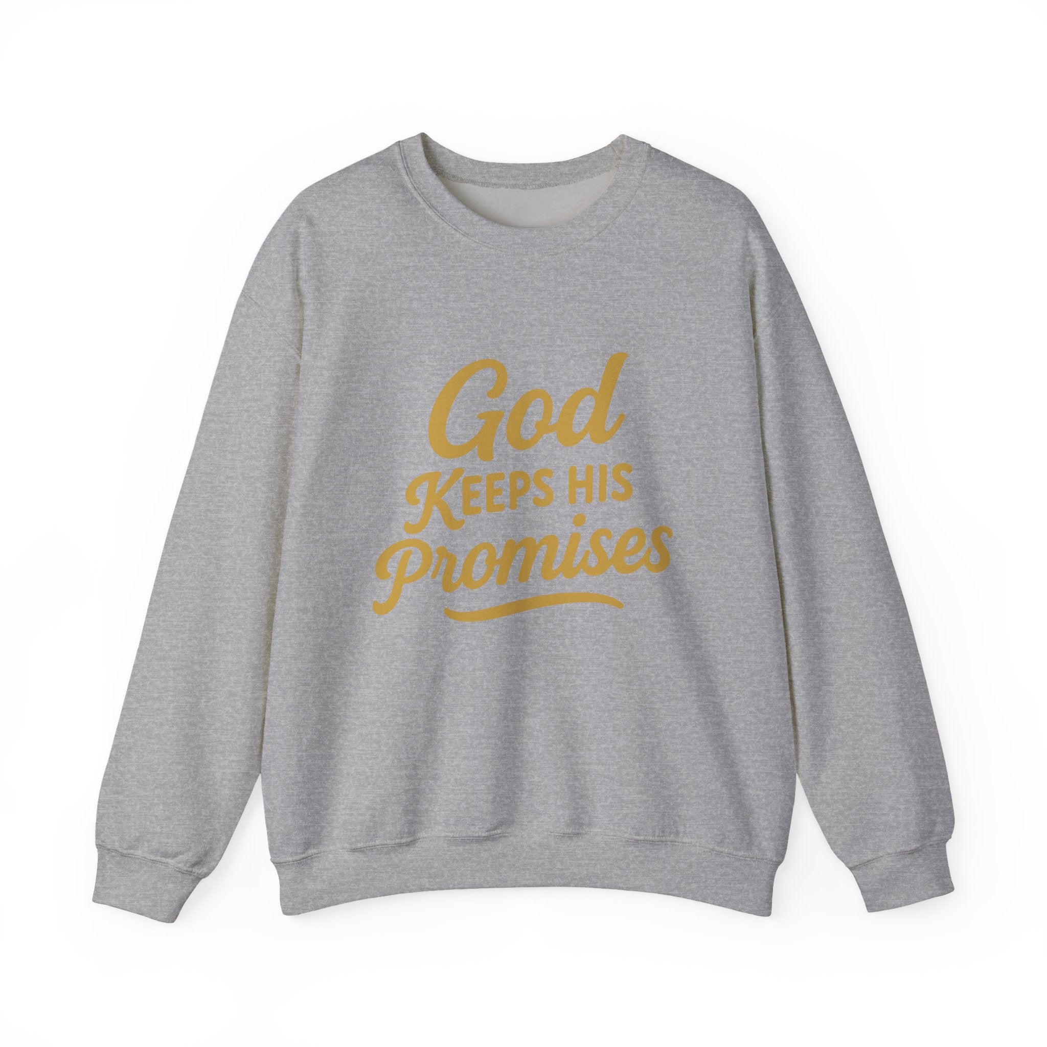 Religious Sweatshirt — "God Keeps His Promises" Crewneck Christian Pullover