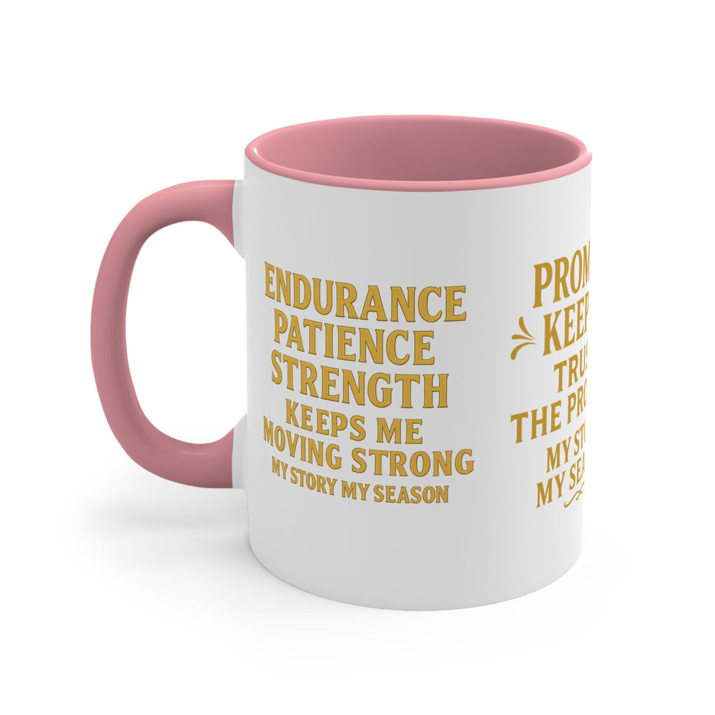 Inspirational Faith Mug — "Promise Keeper, Trust the Process" Accent Coffee Cup