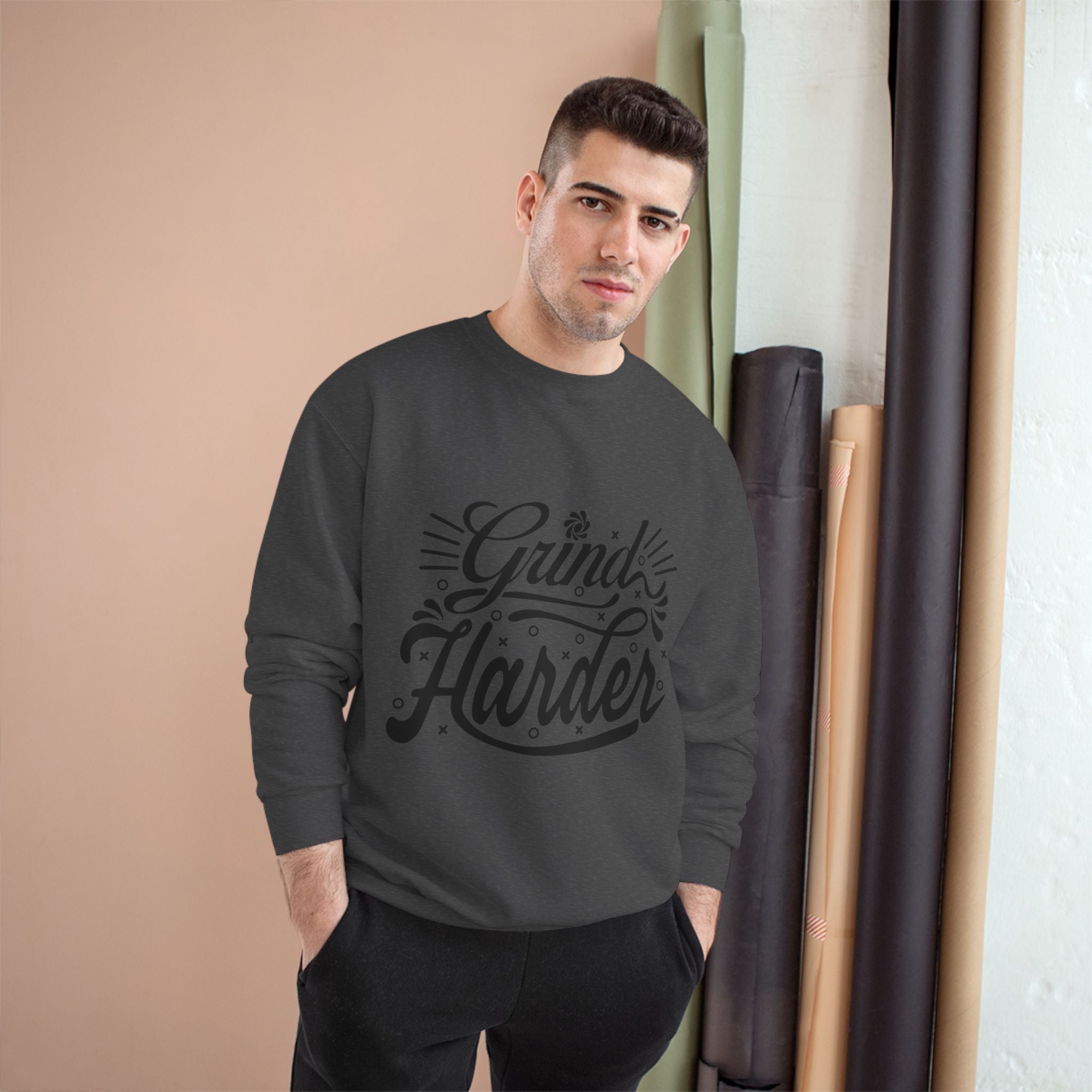 Grind Harder Sweatshirt – Motivational Champion Crewneck