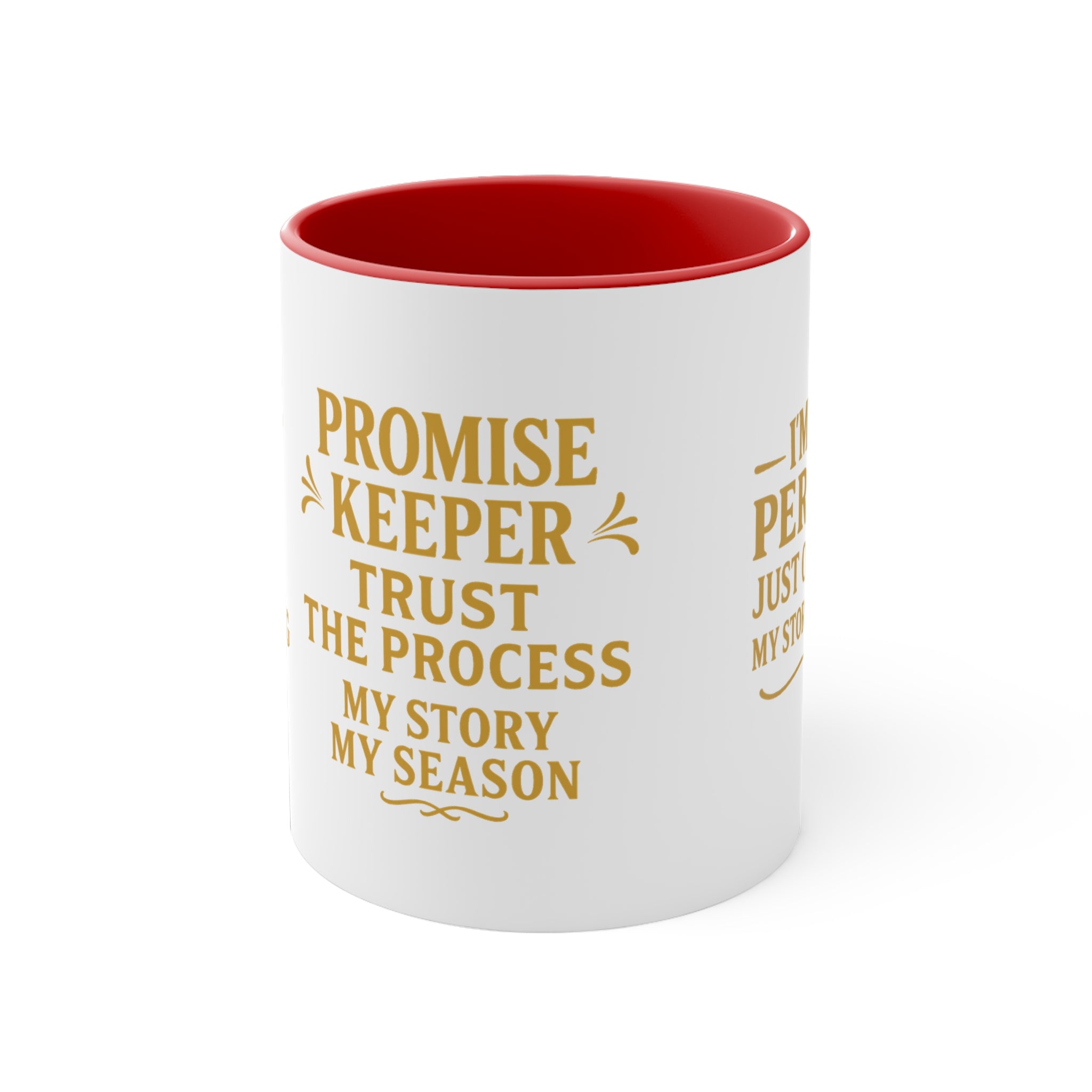 Inspirational Faith Mug — "Promise Keeper, Trust the Process" Accent Coffee Cup