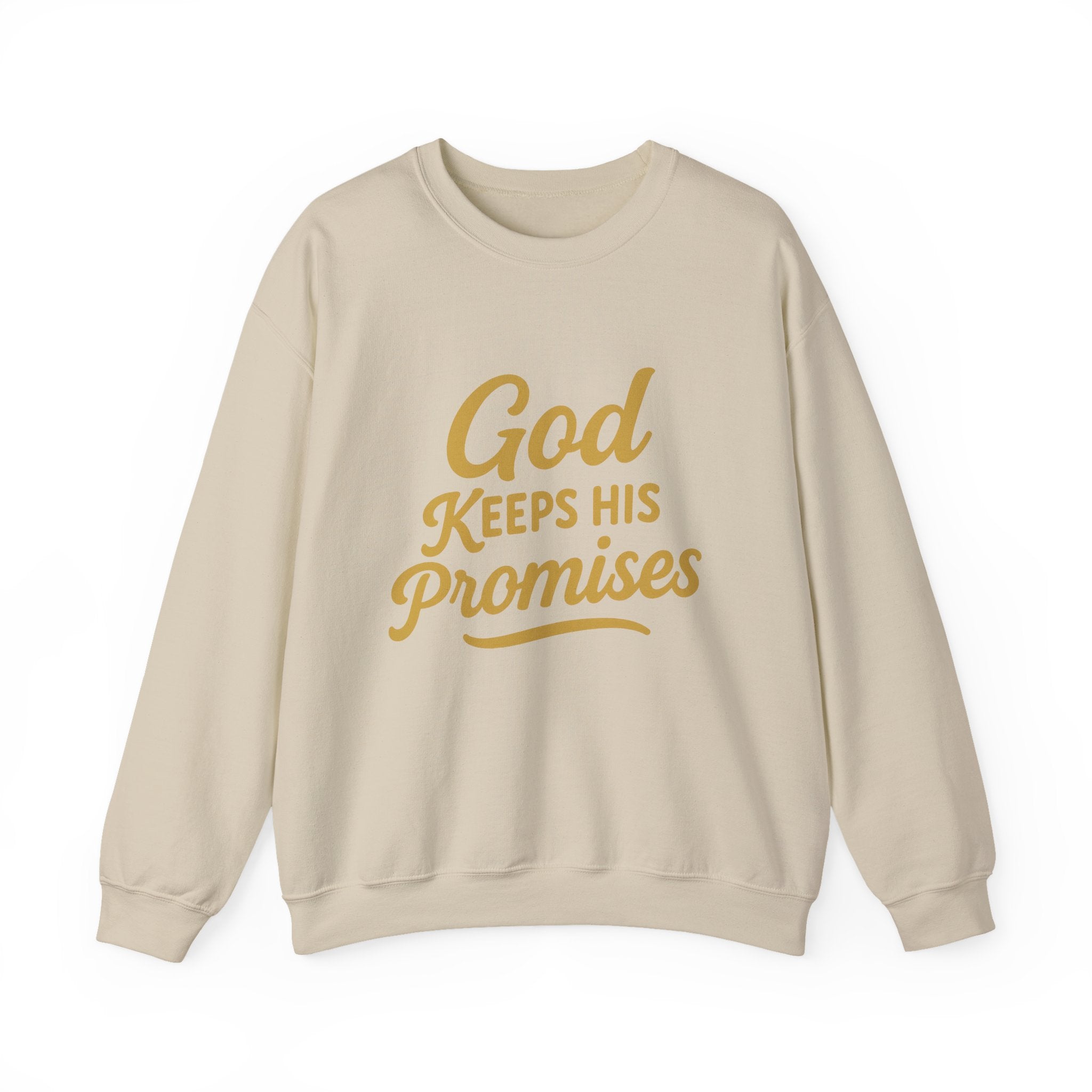 Religious Sweatshirt — "God Keeps His Promises" Crewneck Christian Pullover