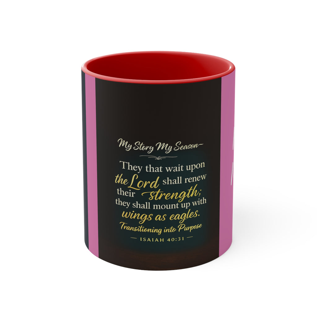 Inspirational Faith Accent Mug — “I Am Walking Boldly into the Calling”