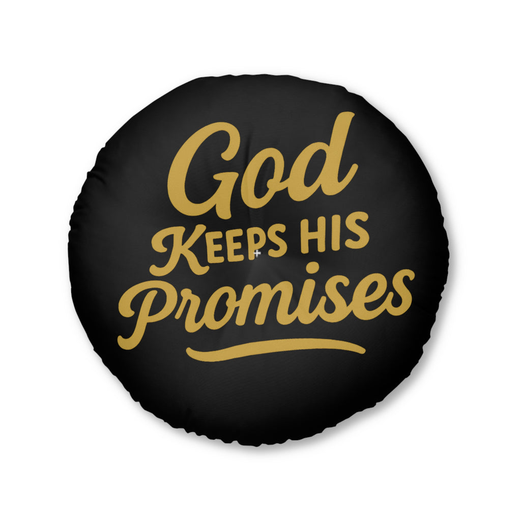 God Keeps His Promises Round Floor Pillow