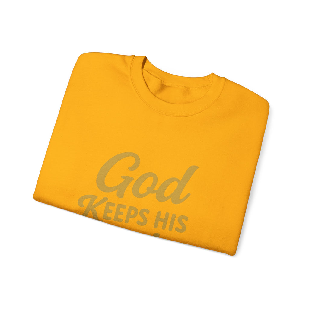 Christian Crewneck Sweatshirt — "God Keeps His Promises" Inspirational Pullover