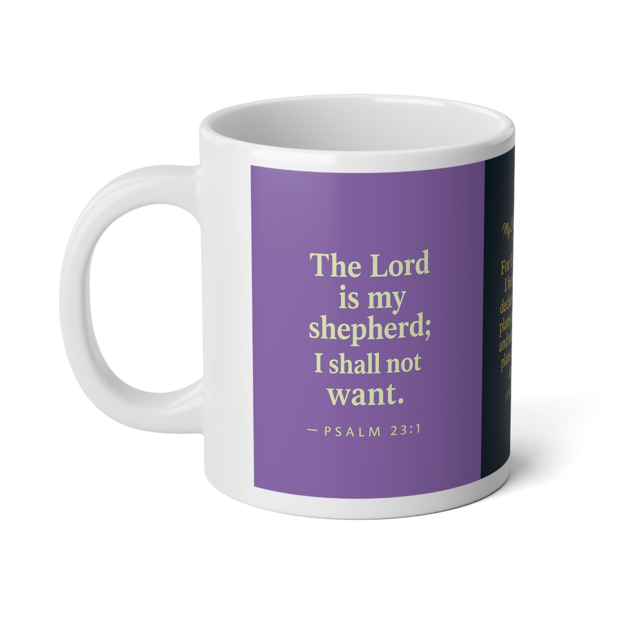 Inspirational Bible Verse Jumbo Mug — Jeremiah 29:11 Purple 20oz