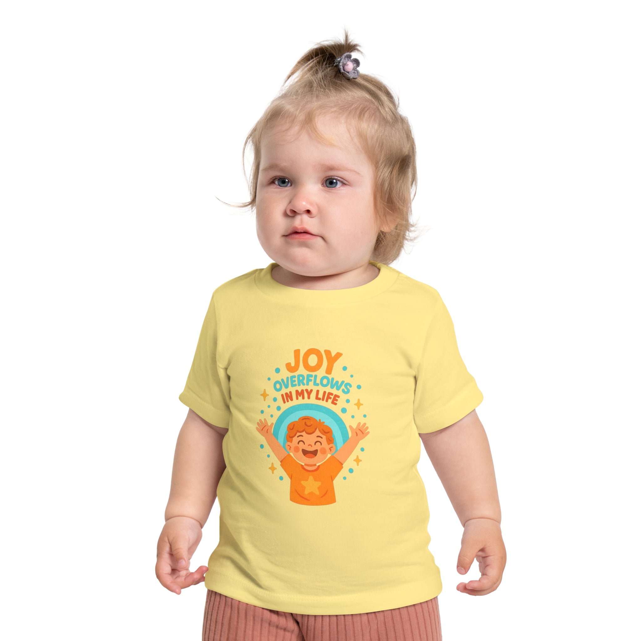 Baby T-Shirt — "Joy Overflows in My Life" Cute Cheerful Infant Tee