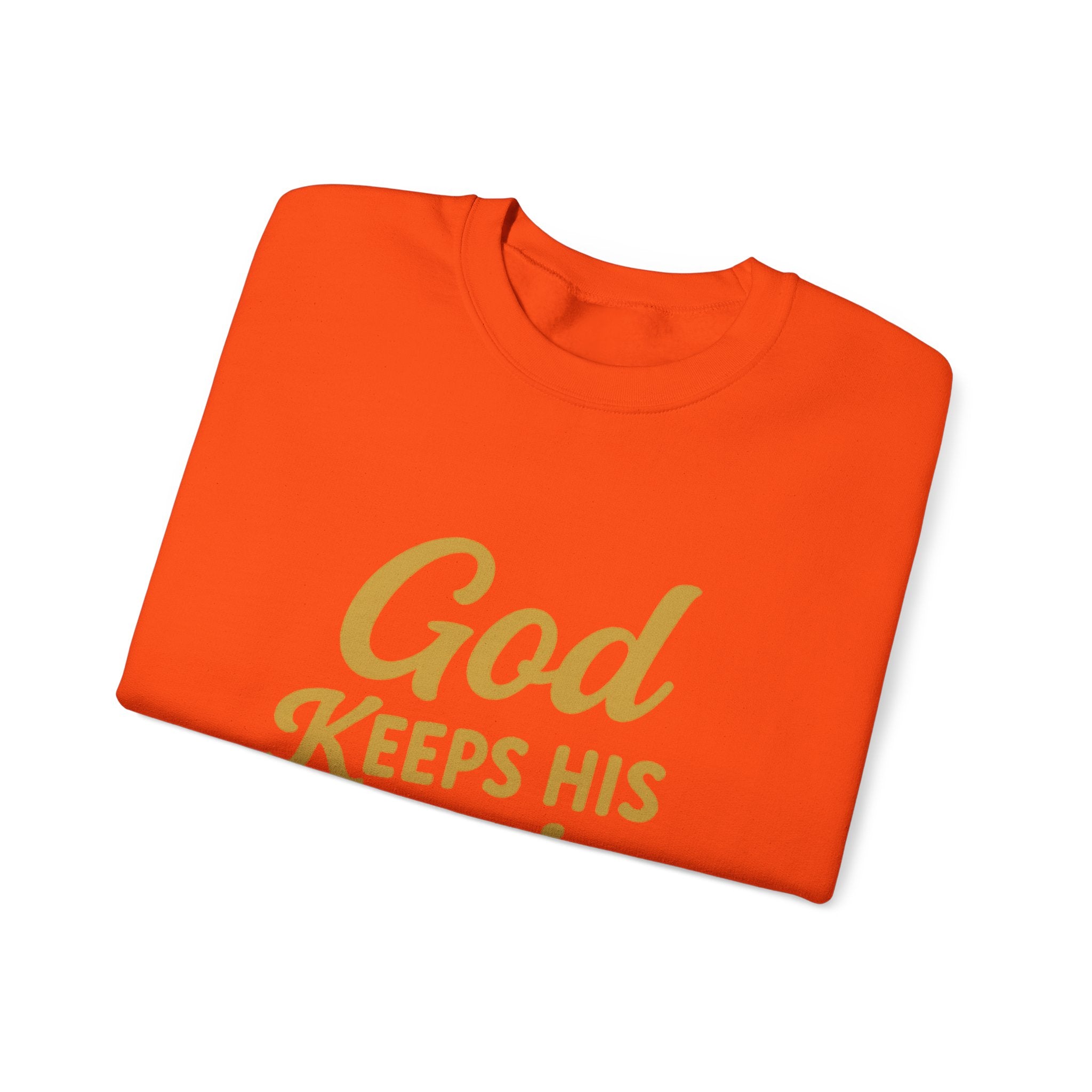 Christian Crewneck Sweatshirt — "God Keeps His Promises" Inspirational Pullover