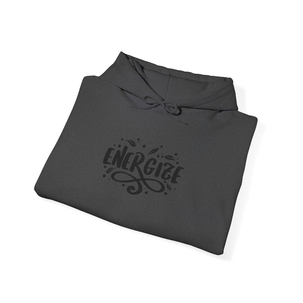 Energize Script Hoodie – Motivational White Pullover