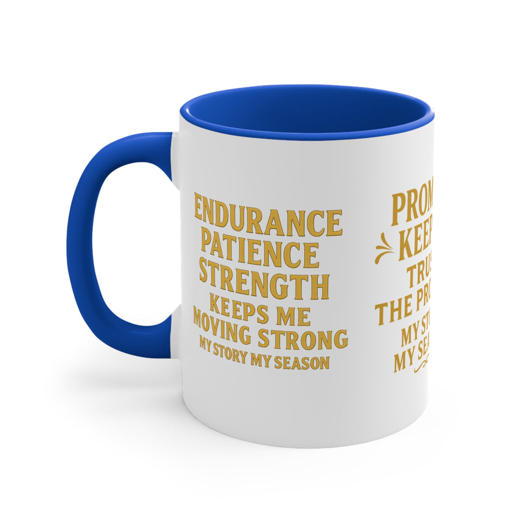 Inspirational Faith Mug — "Promise Keeper, Trust the Process" Accent Coffee Cup