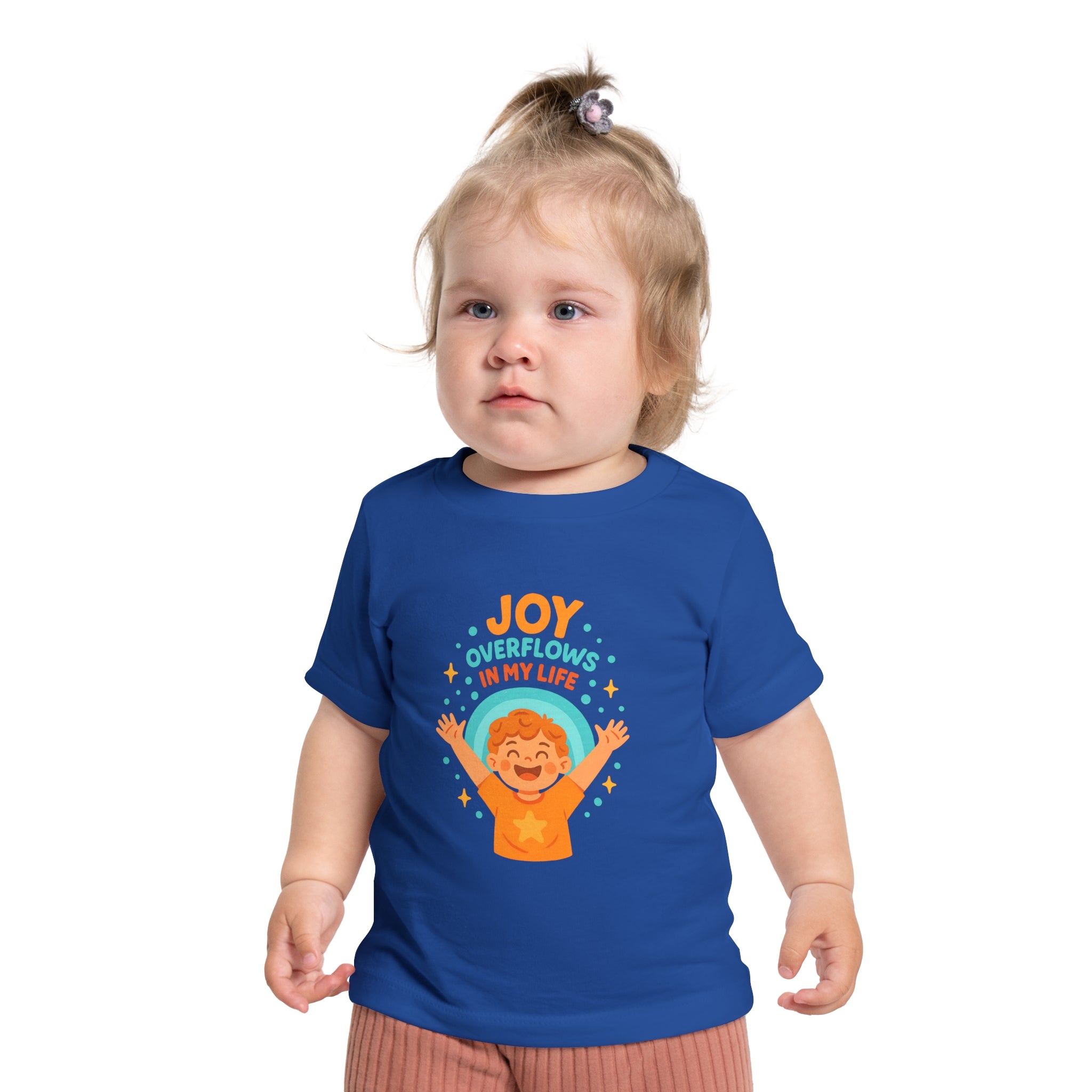 Baby T-Shirt — "Joy Overflows in My Life" Cute Cheerful Infant Tee
