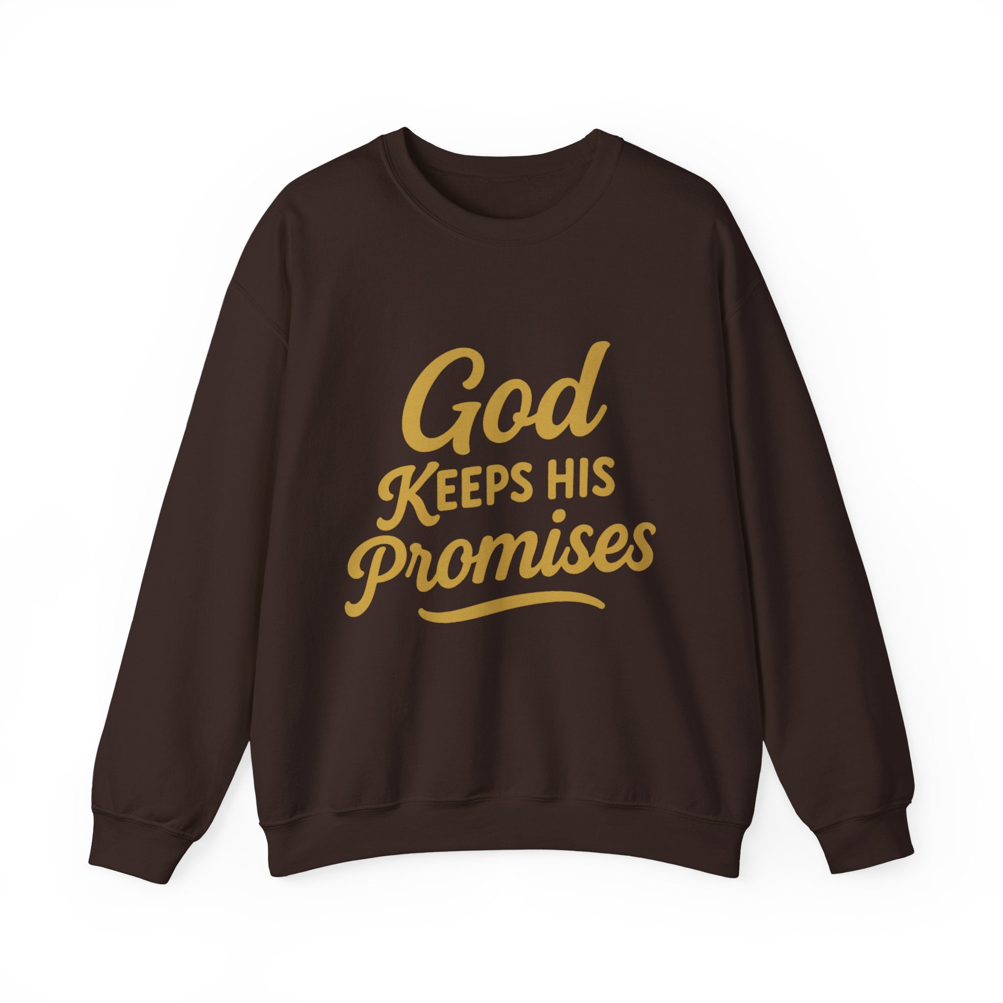 Christian Crewneck Sweatshirt — "God Keeps His Promises" Inspirational Pullover