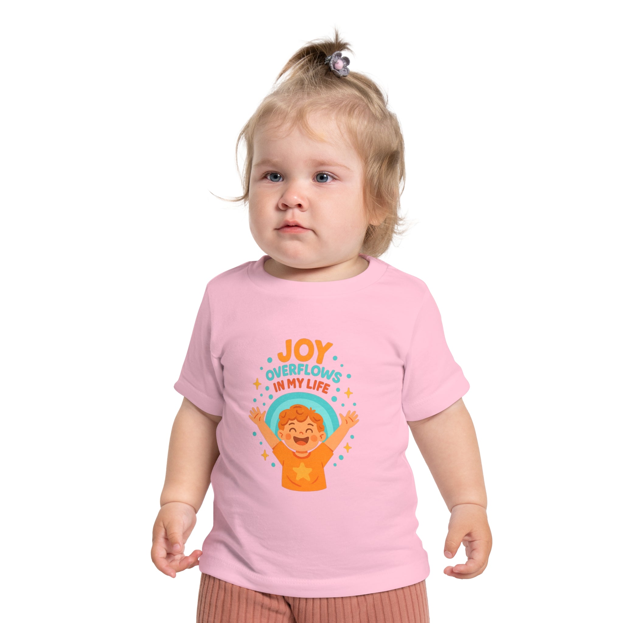 Baby T-Shirt — "Joy Overflows in My Life" Cute Cheerful Infant Tee