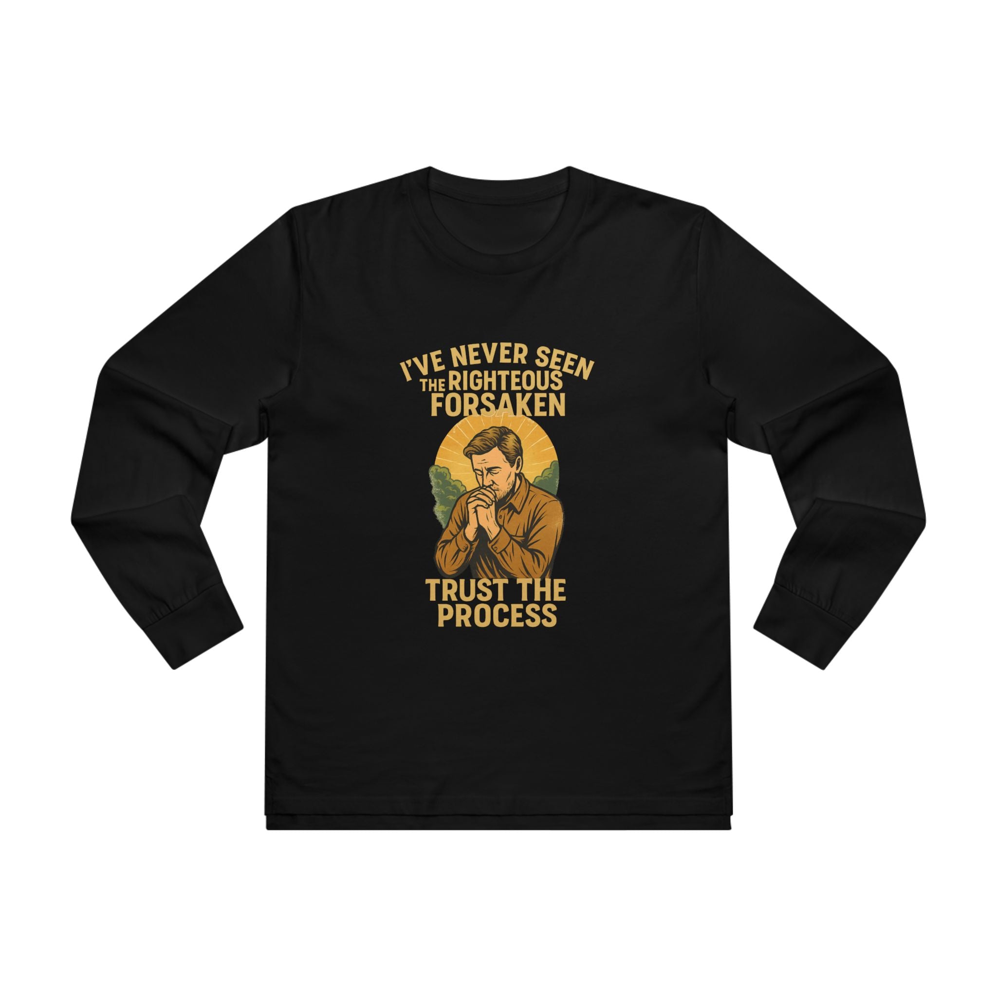 Trust The Process Longsleeve Tee — Vintage Motivational Graphic