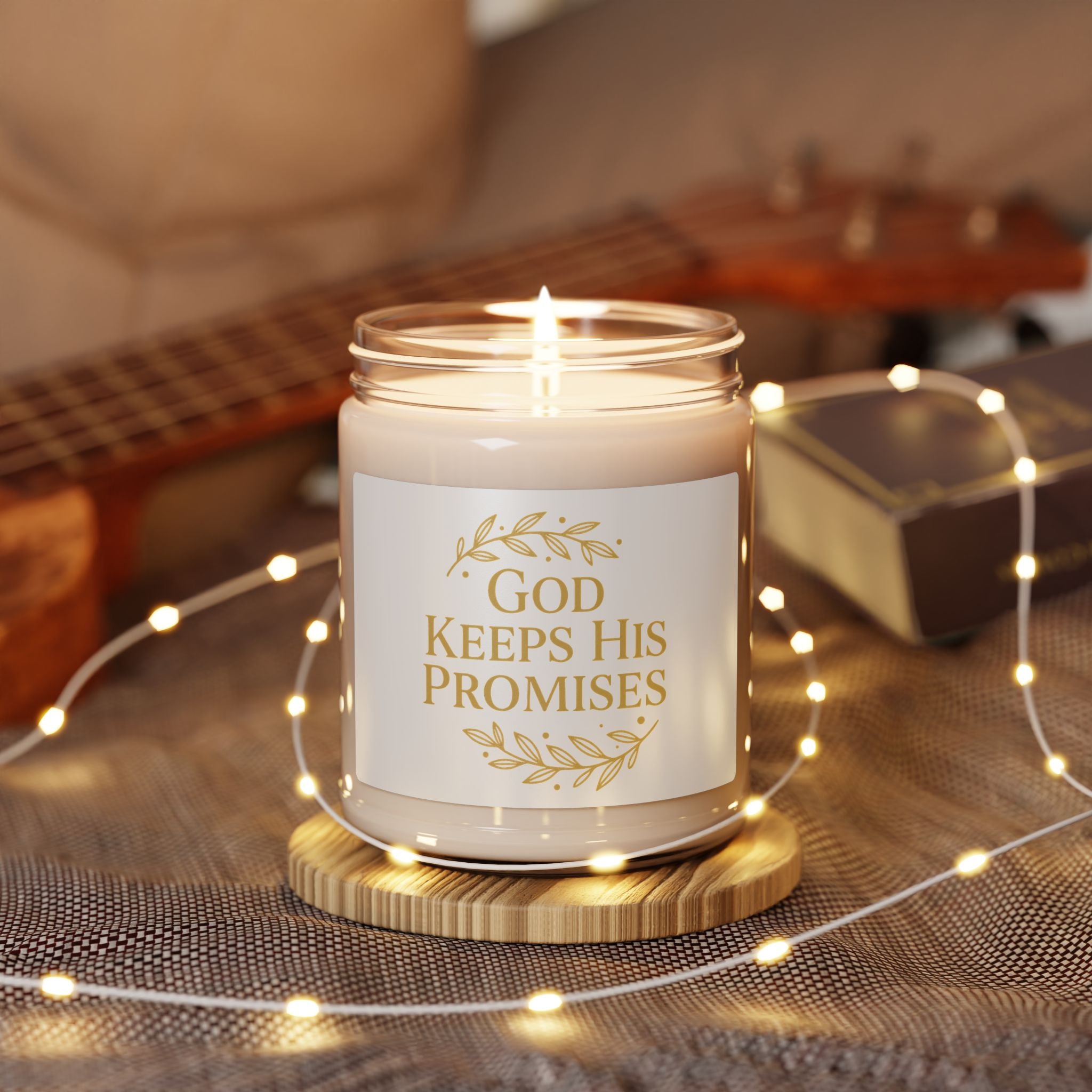 Soy Candle — "God Keeps His Promises" Inspirational Scented Candle, 9oz