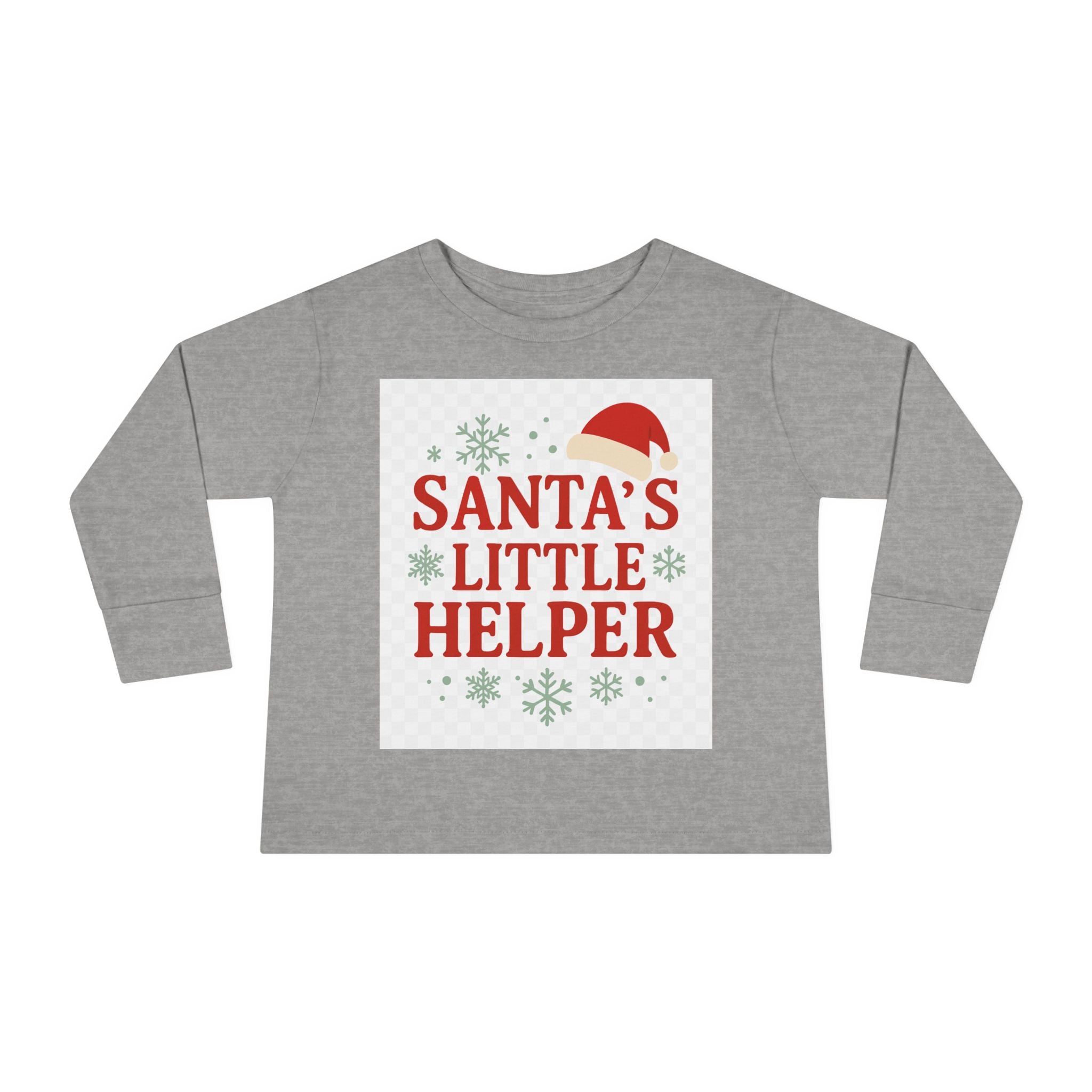 Santa's Little Helper Toddler Long Sleeve Tee
